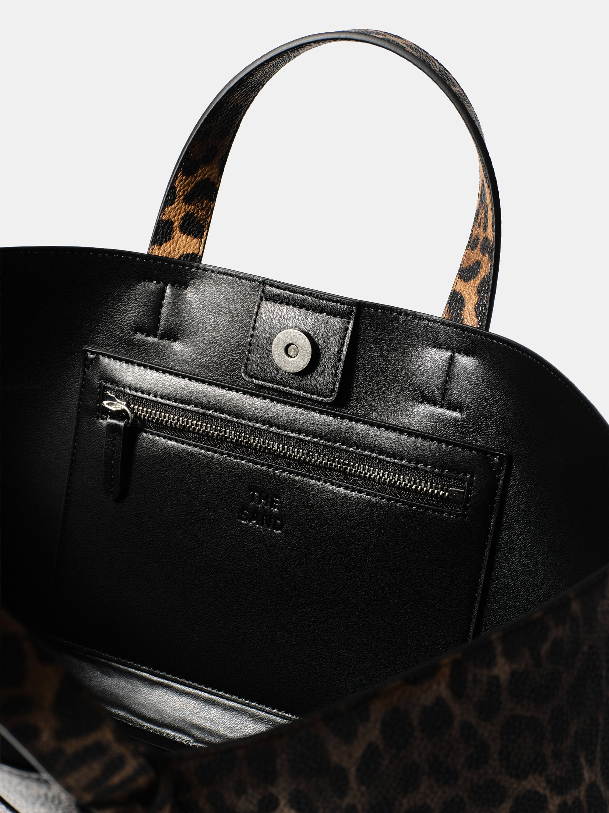 East-West Printed Tote Bag, Leopard