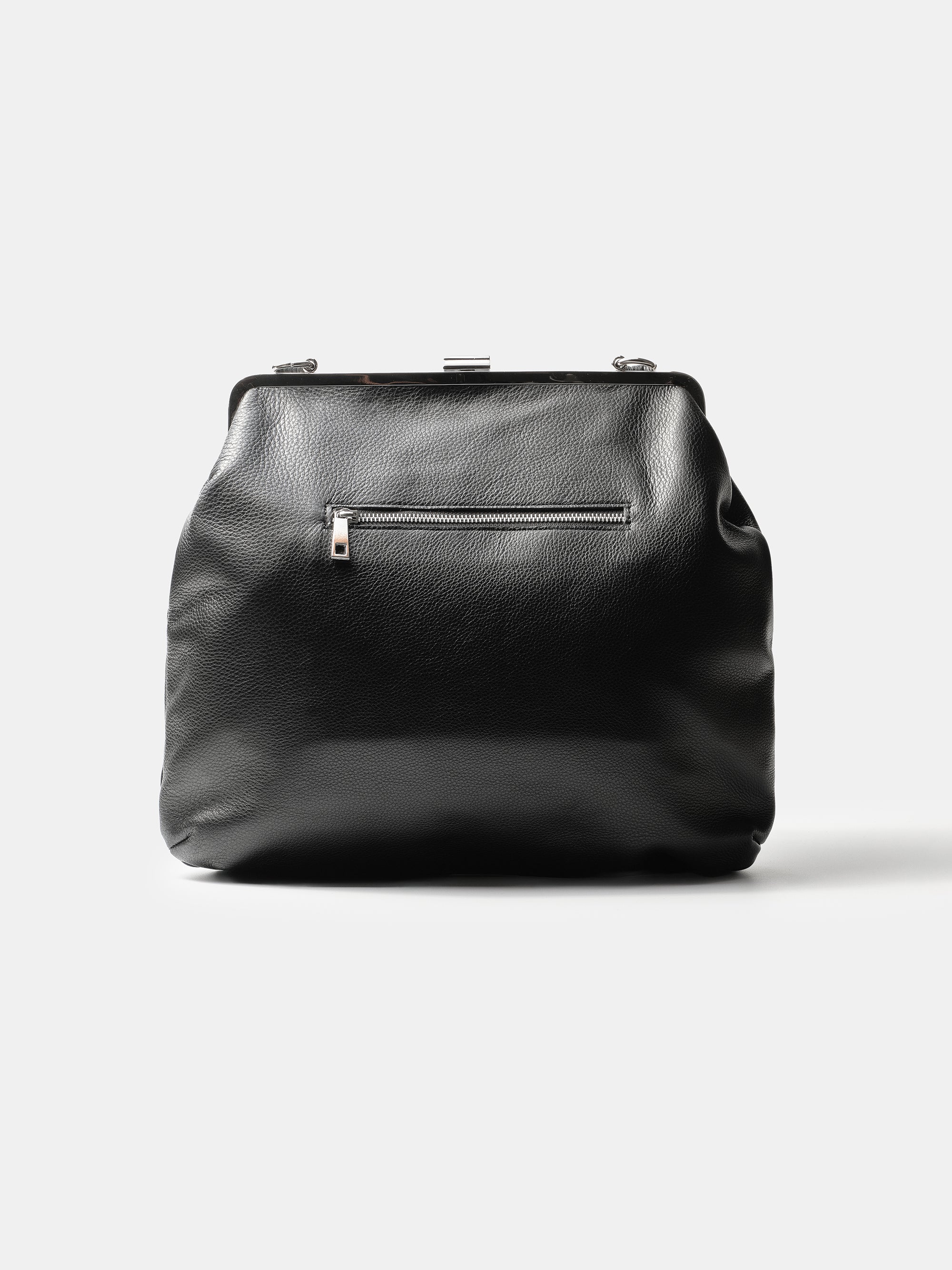 Leather Frame Bag, Black