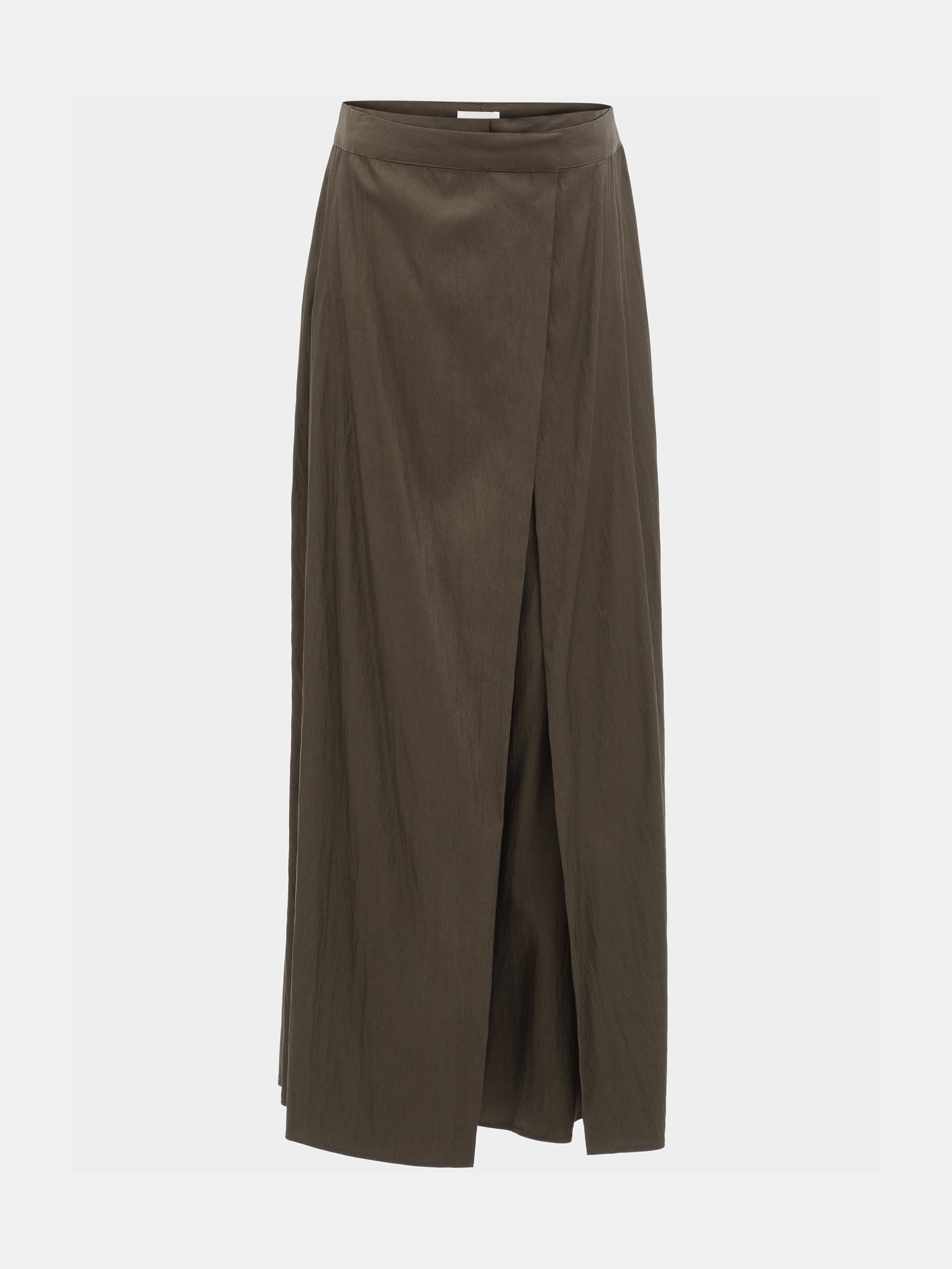 Double-Layer Crinkled Trousers, Brown