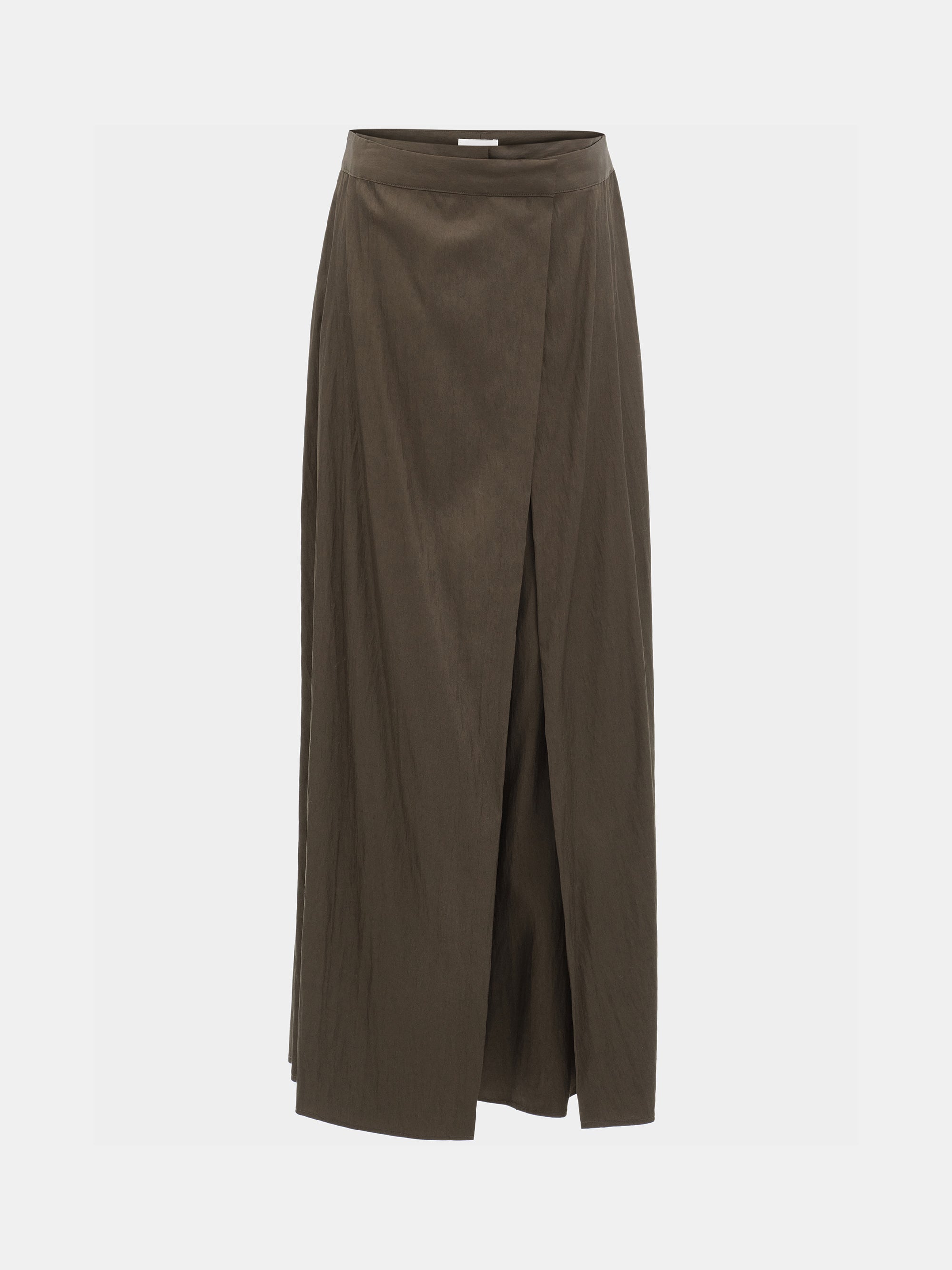 Double-Layer Crinkled Trousers, Brown
