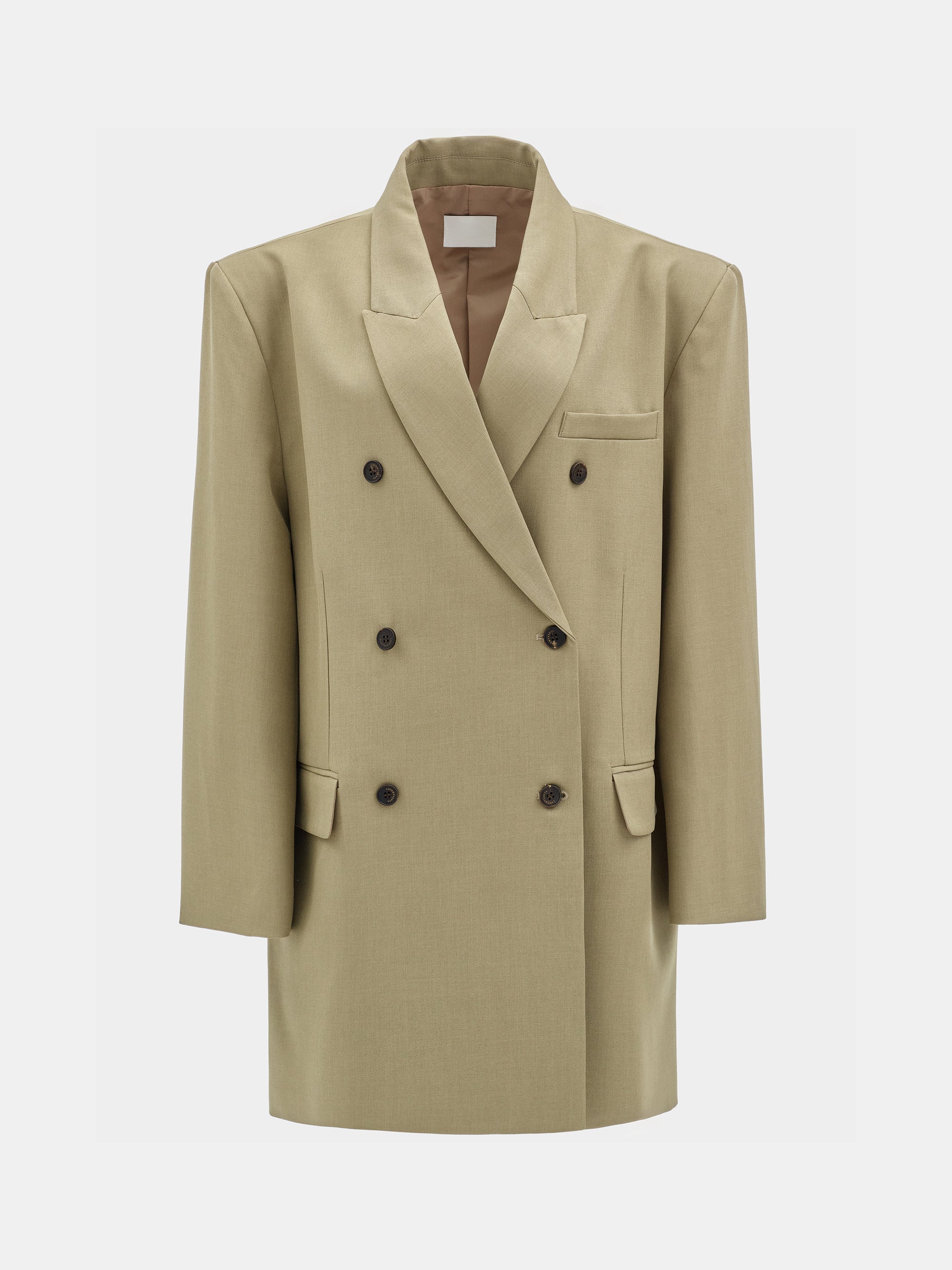 Oversized Double Breasted Blazer, Beige