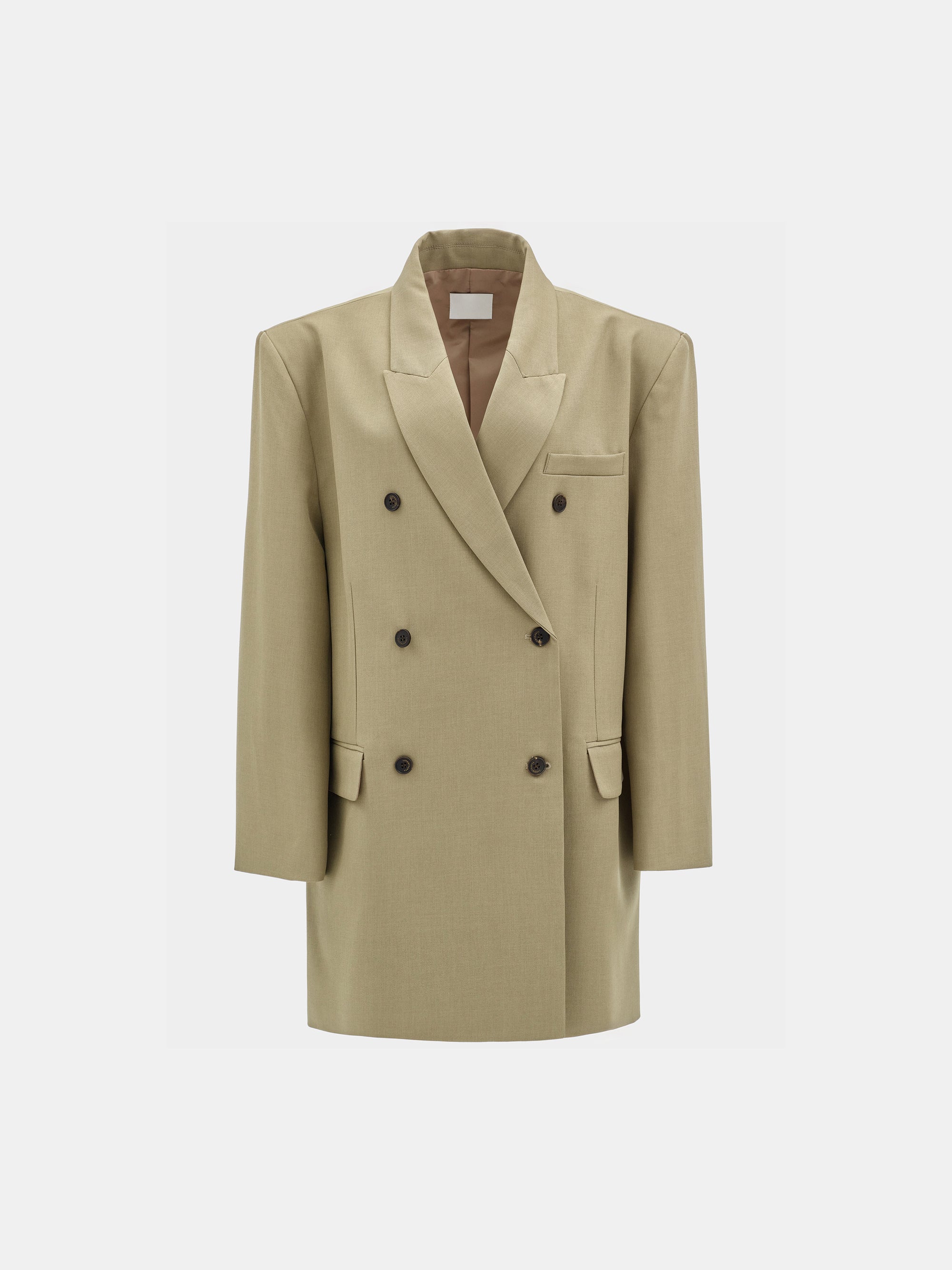 Oversized Double Breasted Blazer, Beige