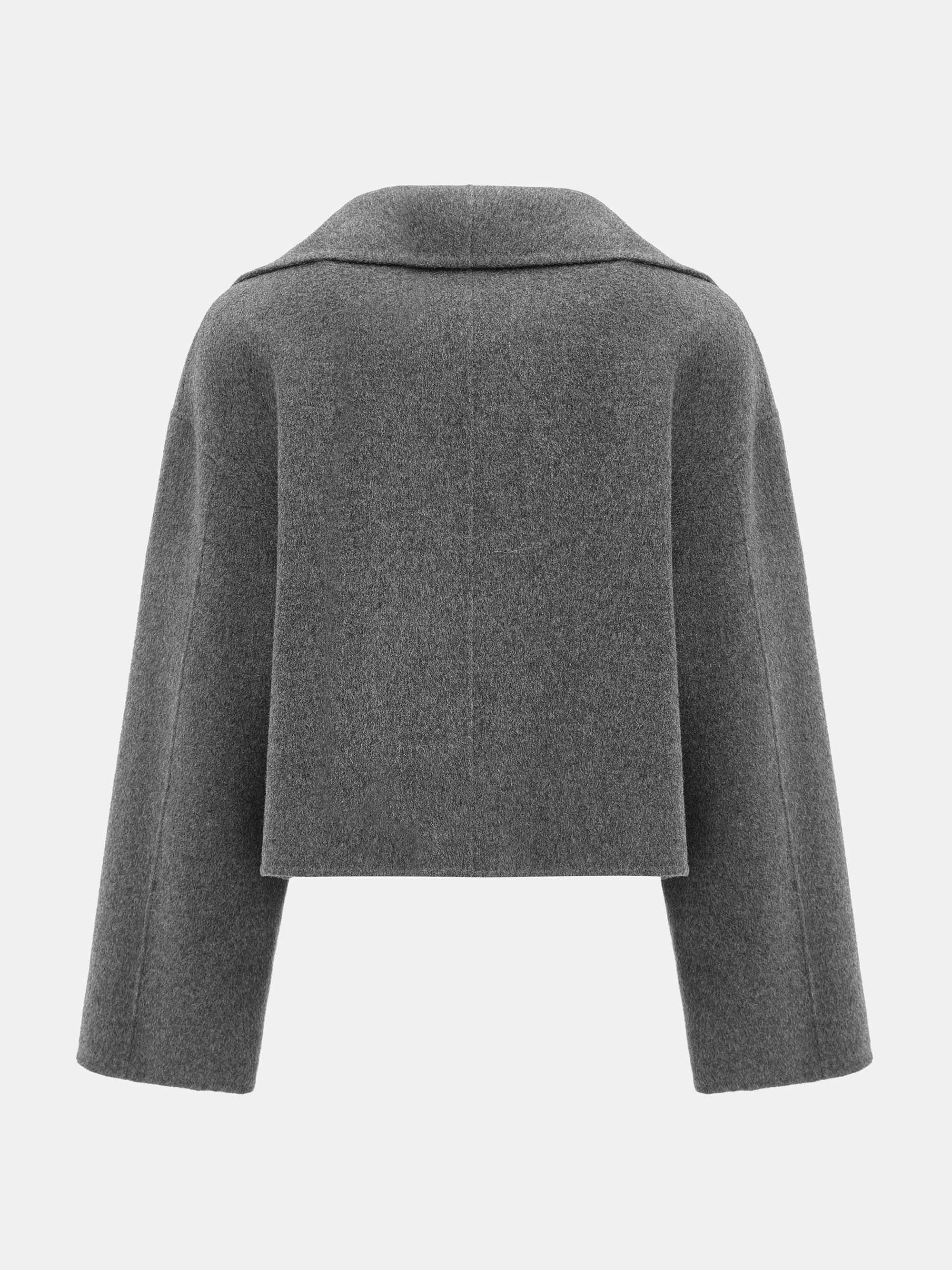 Shawl-Collar Wool Jacket, Grey