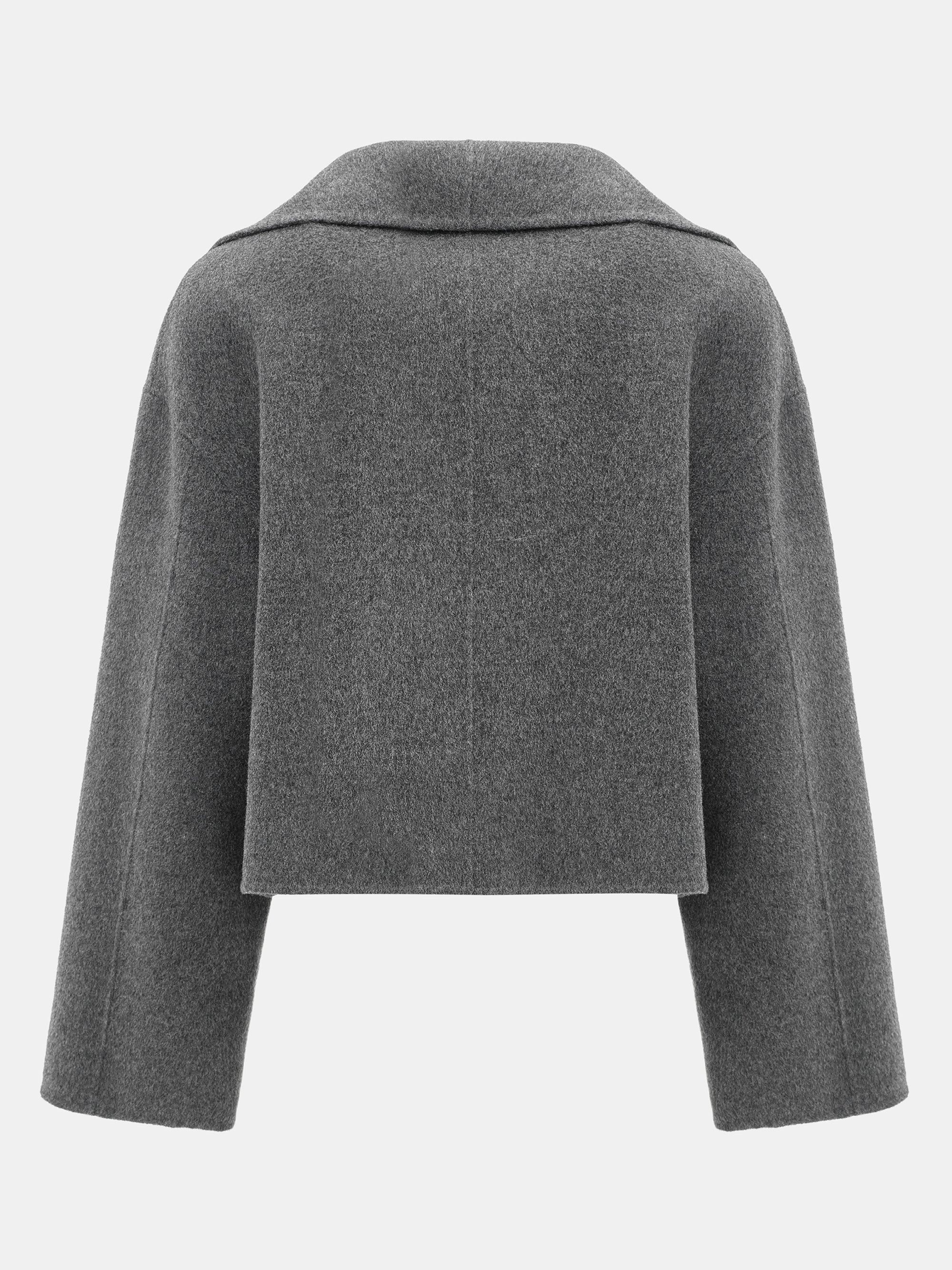 Shawl-Collar Wool Jacket, Grey
