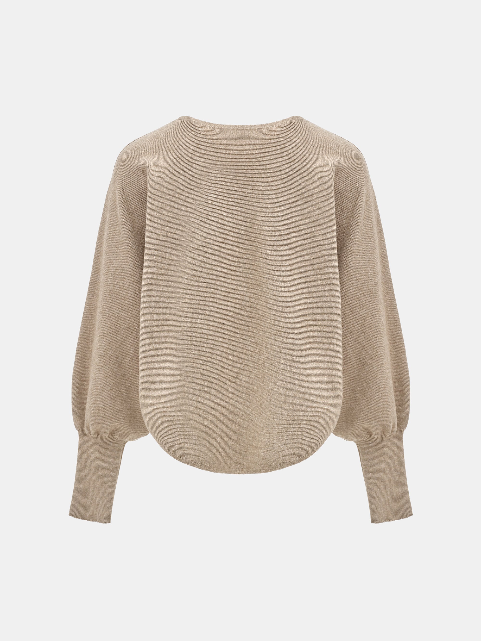 Skirt-Overlay Knit Set, Mocha