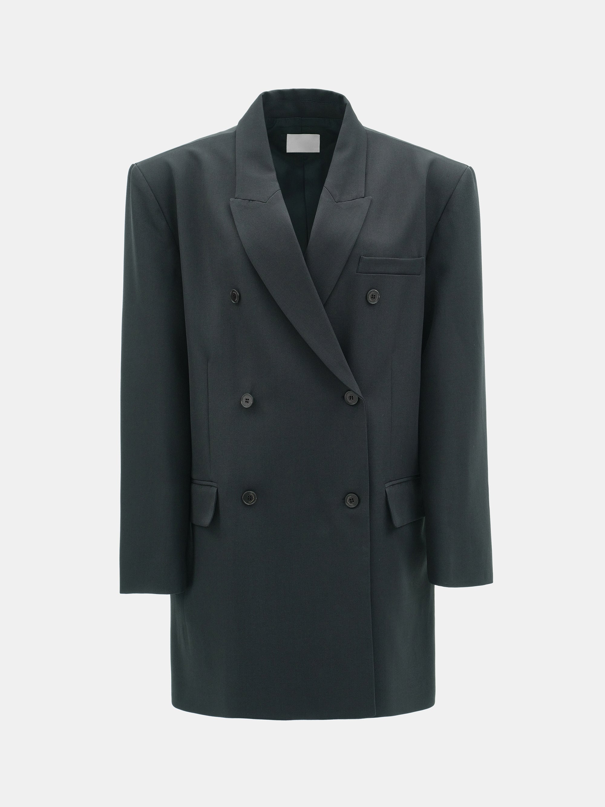 Oversized Double Breasted Blazer, Black