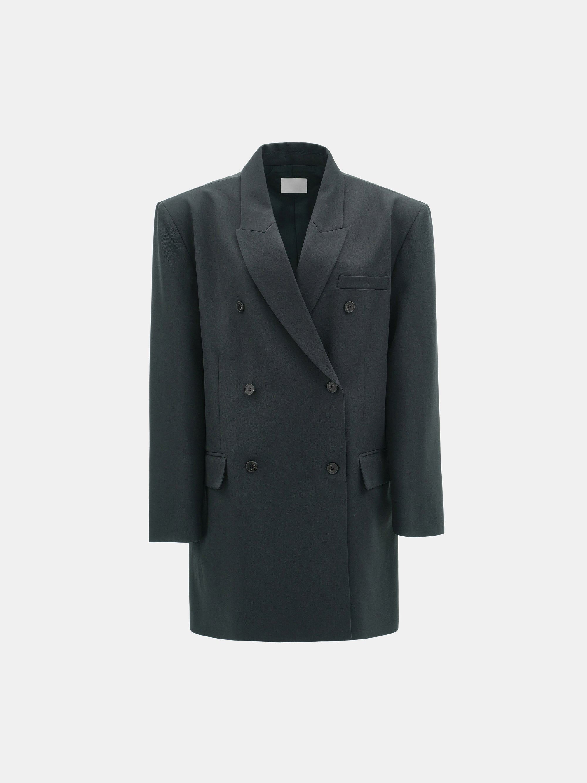 Oversized Double Breasted Blazer, Black