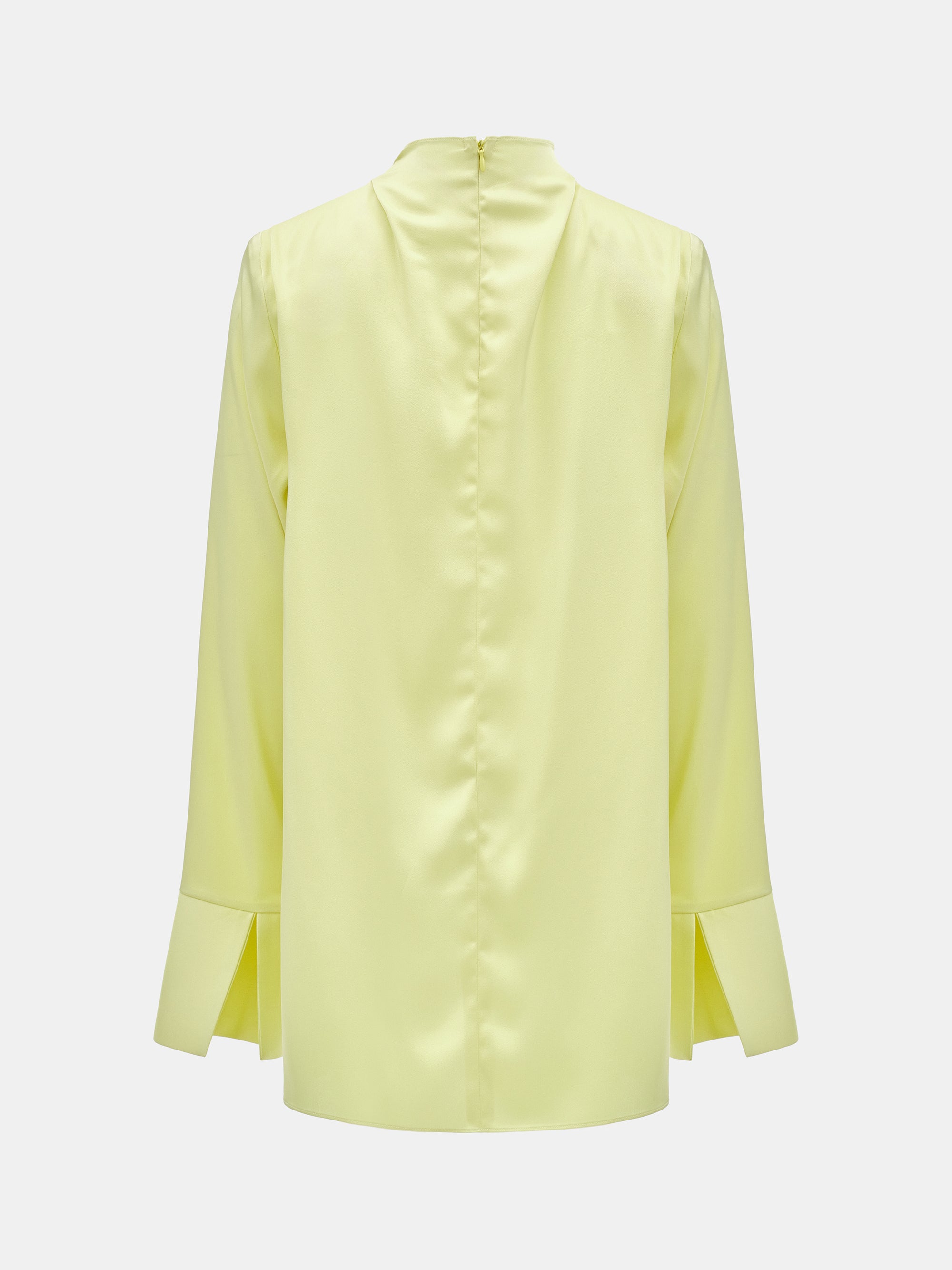 Padded Satin Blouse, Yellow