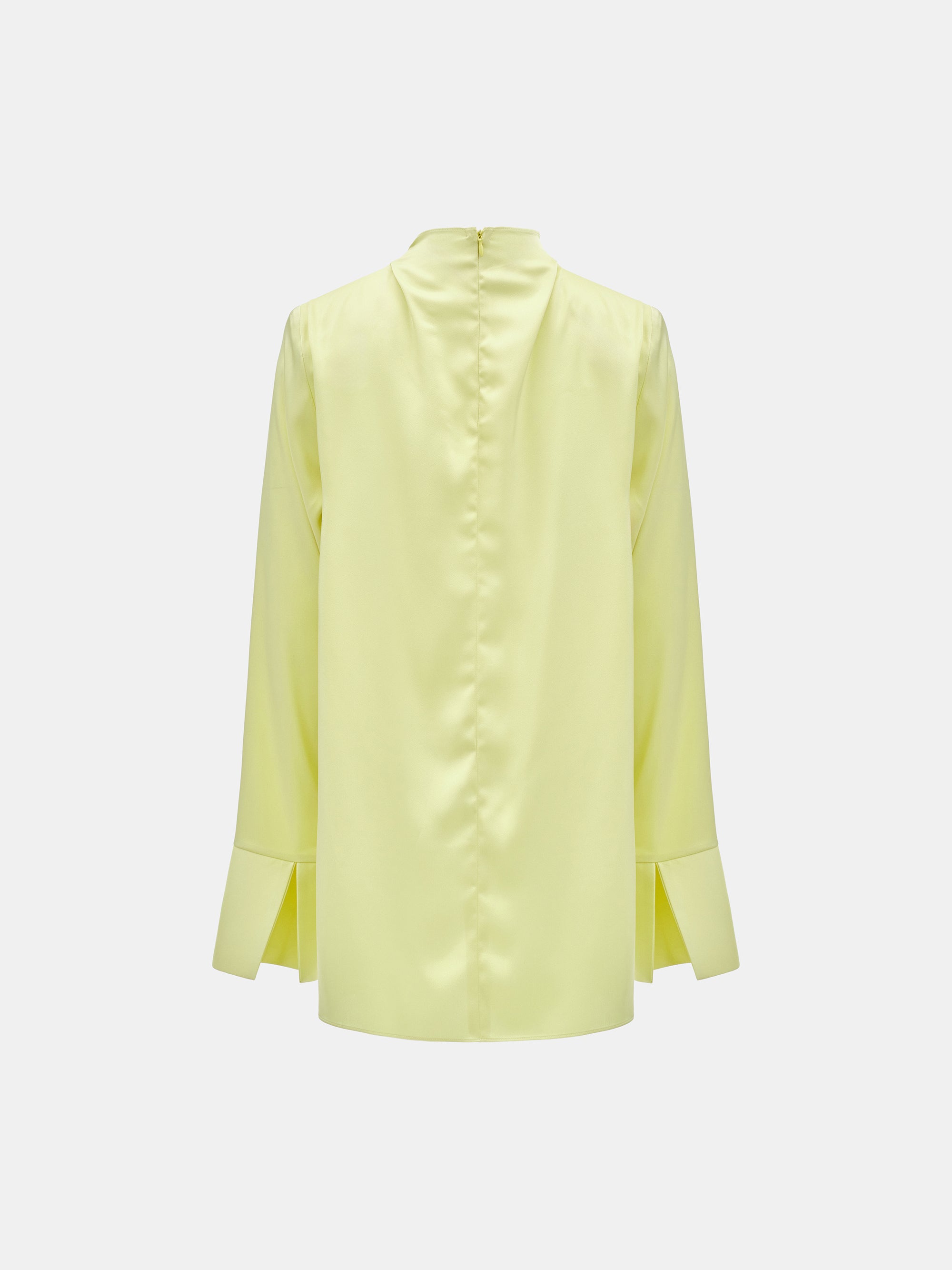 Padded Satin Blouse, Yellow