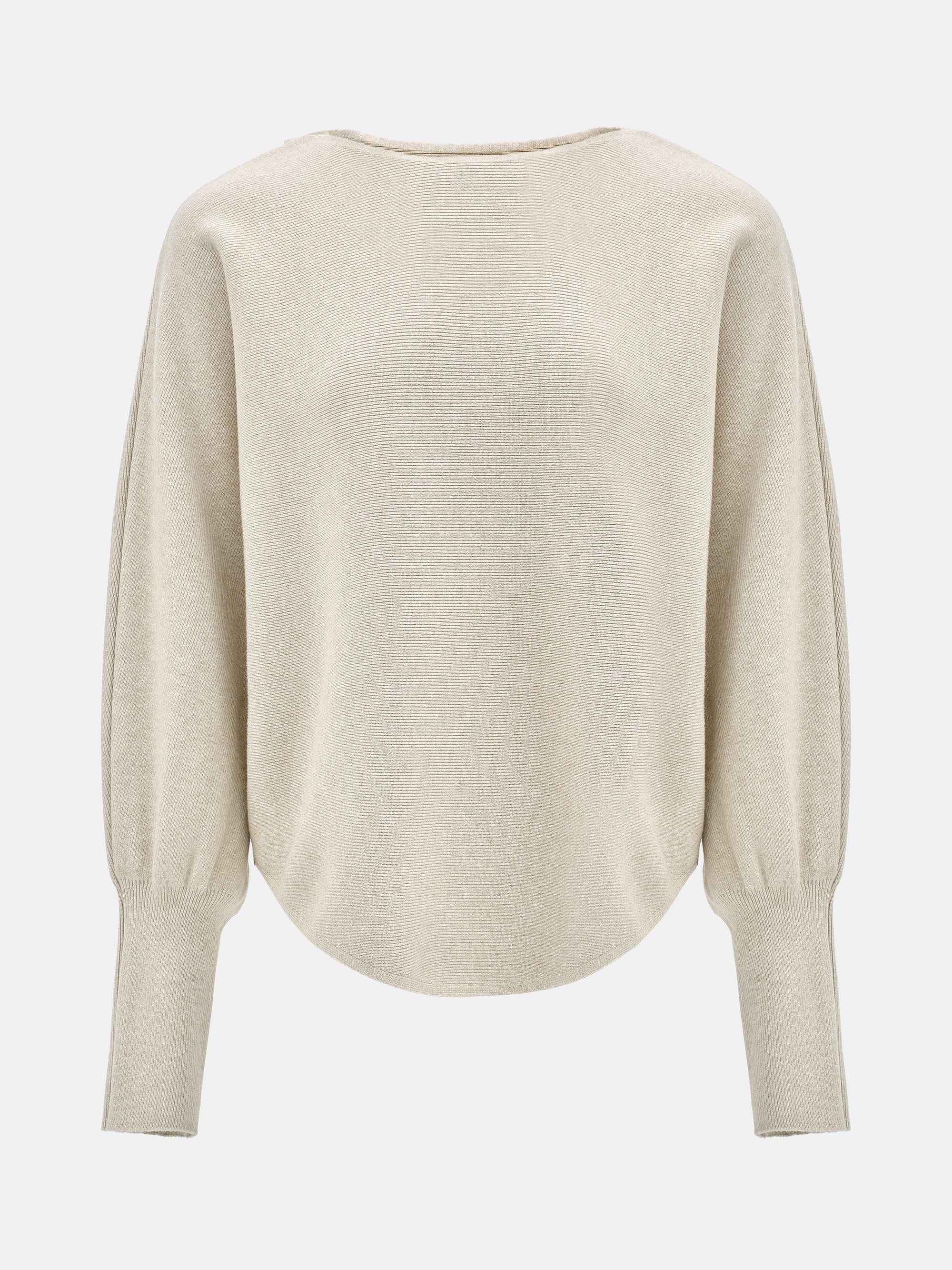 Skirt-Overlay Knit Set, Ivory