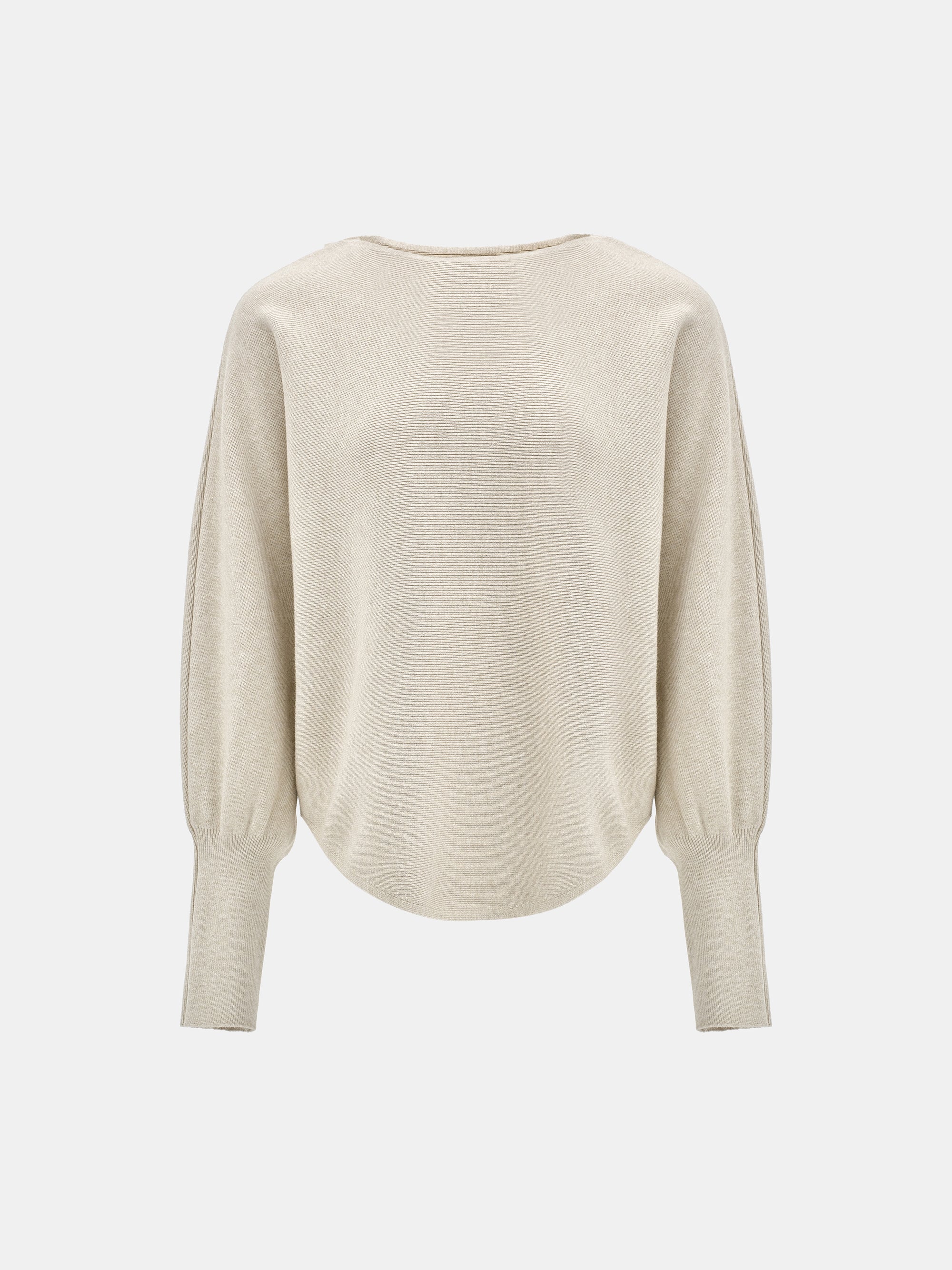 Skirt-Overlay Knit Set, Ivory