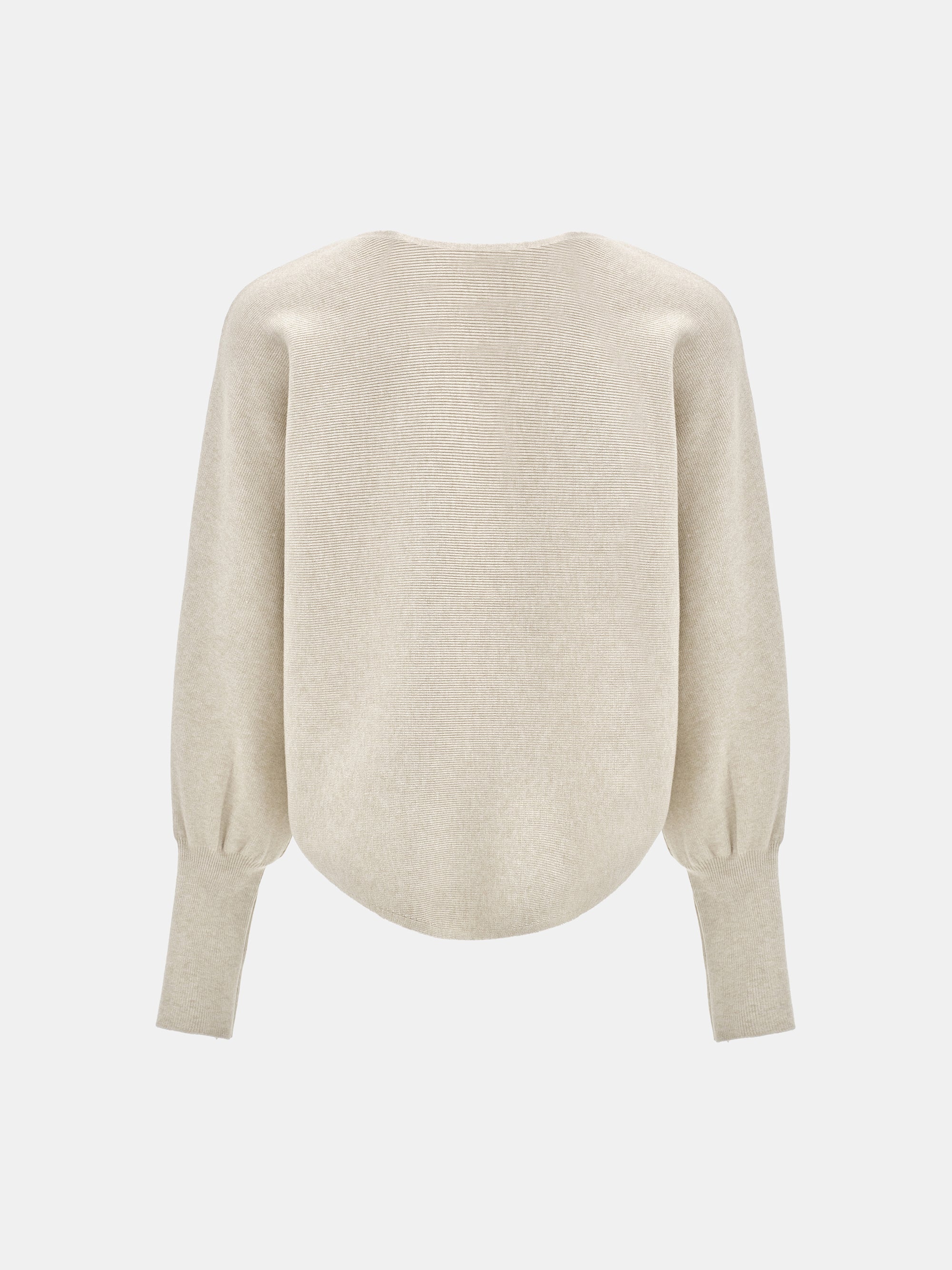 Skirt-Overlay Knit Set, Ivory