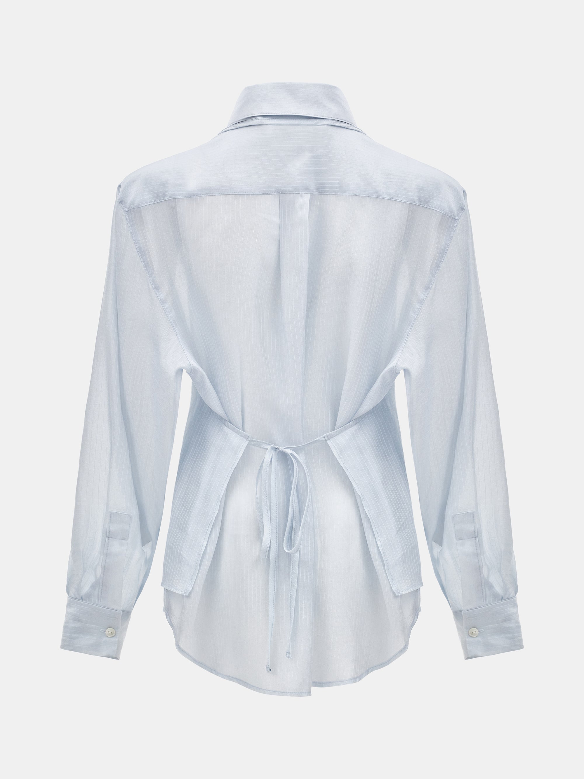 Layered Striped Shirt, Pale Blue