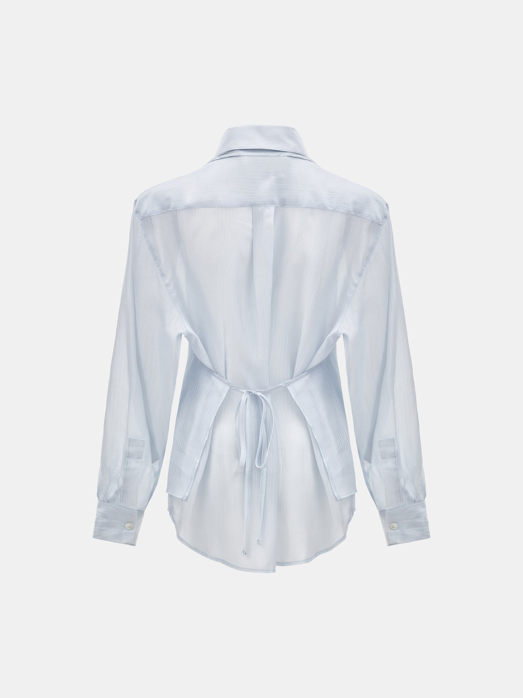 Layered Striped Shirt, Pale Blue