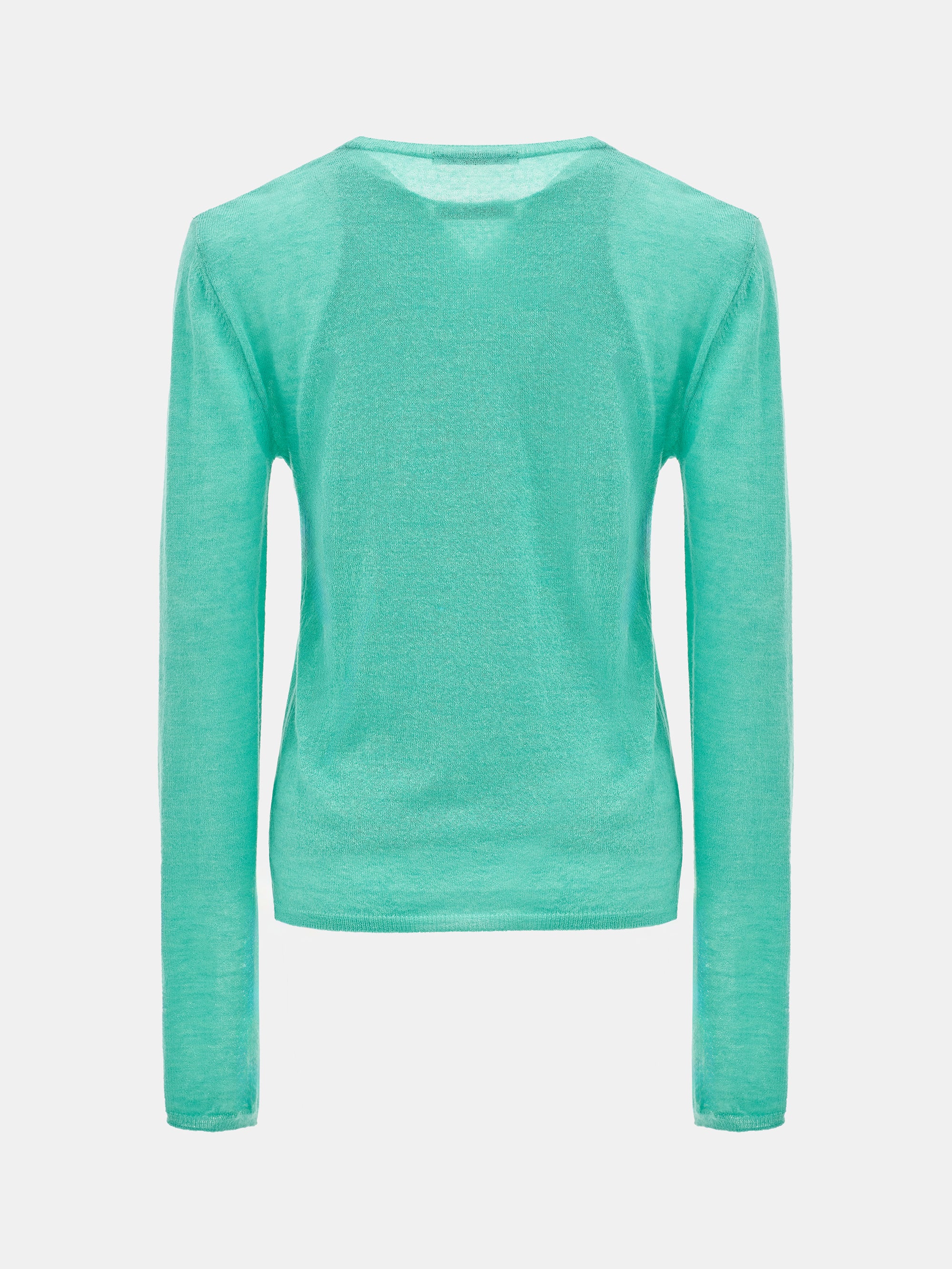 Double-Layer Knit Top, Aqua