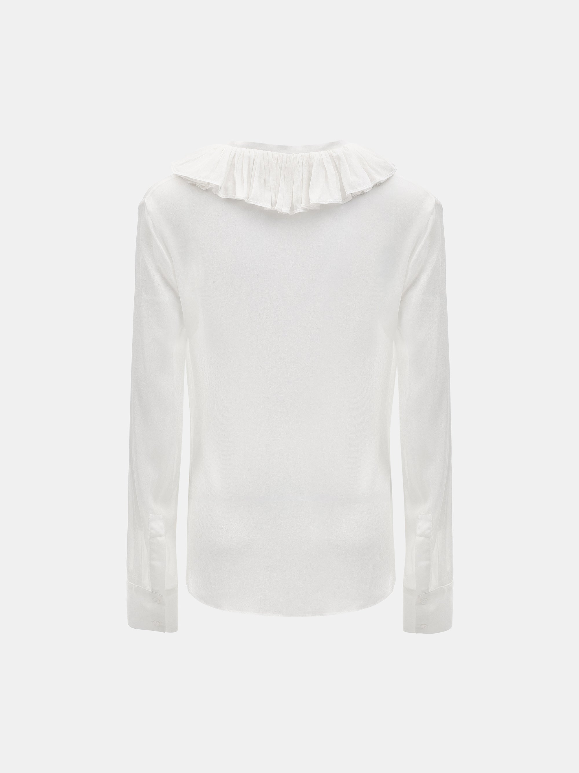 Frill-Collar Blouse, Ivory