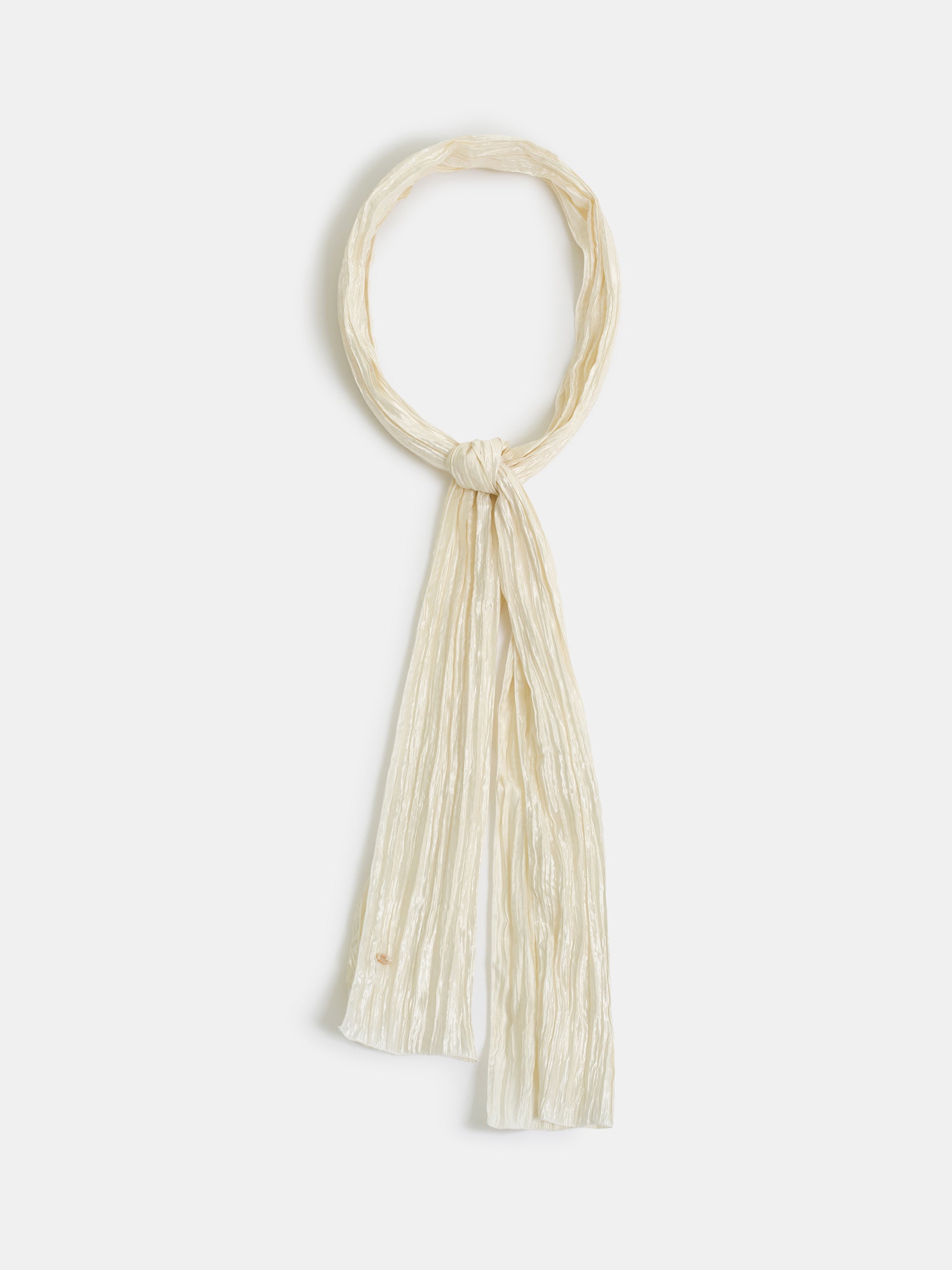 Pleated Scarf, Ivory