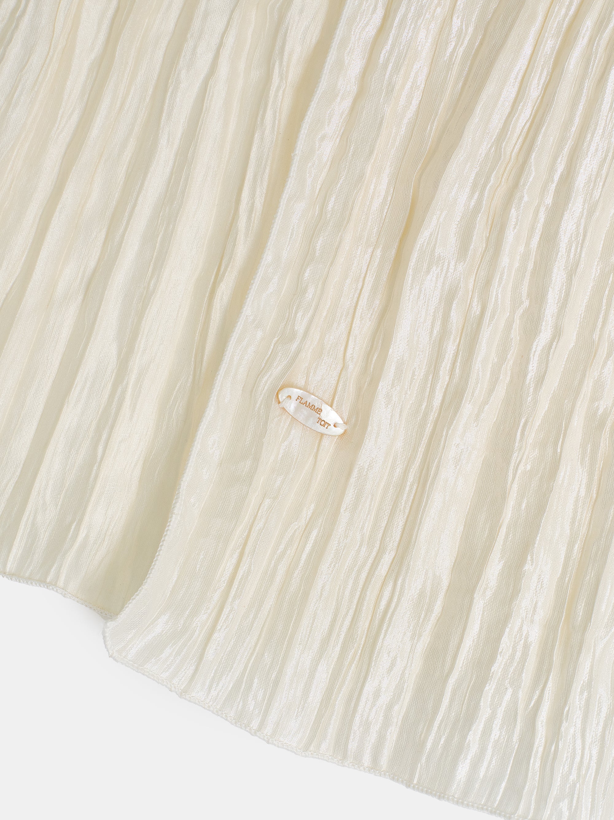Pleated Scarf, Ivory