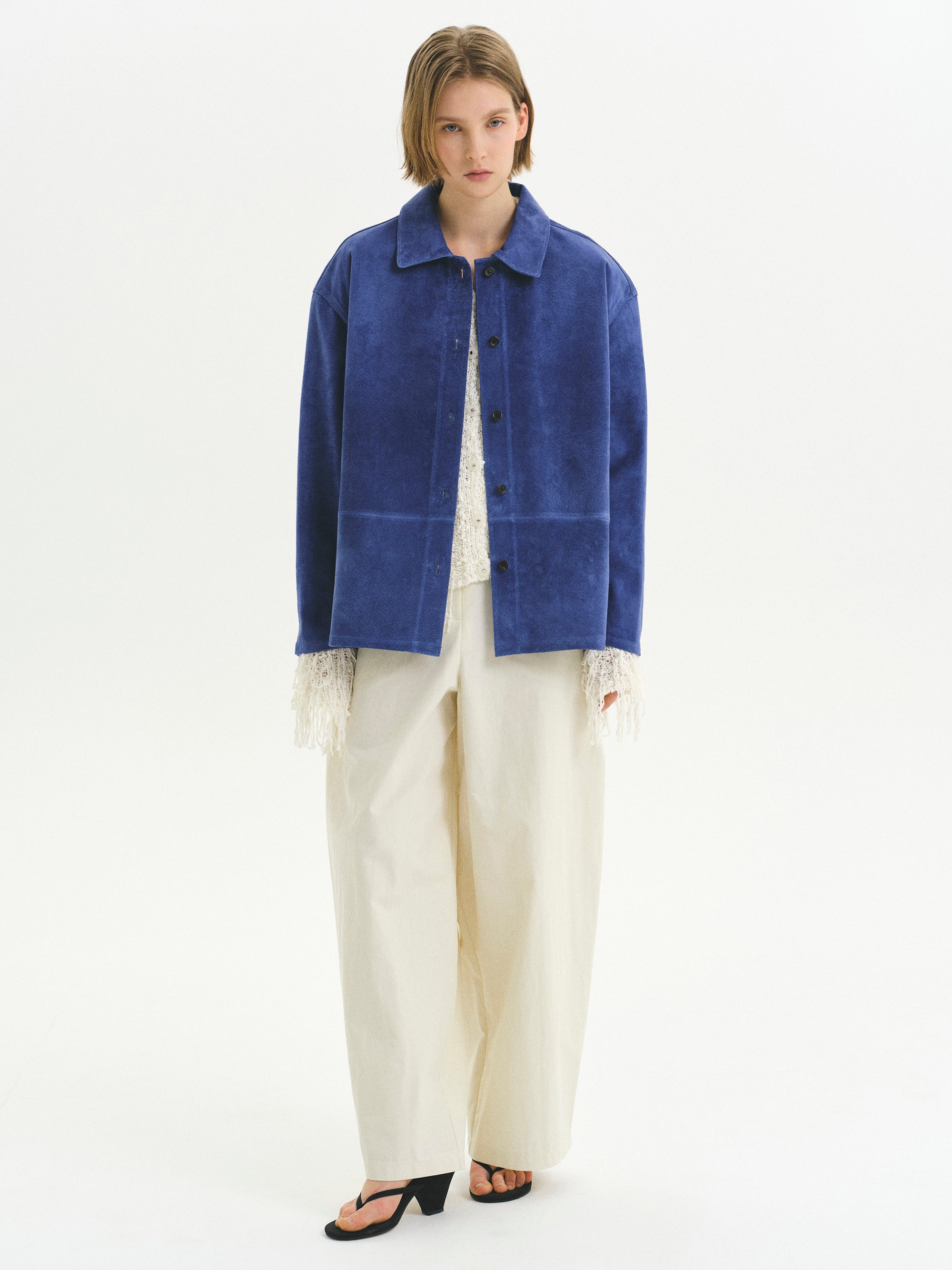 Suede Overshirt, Blue