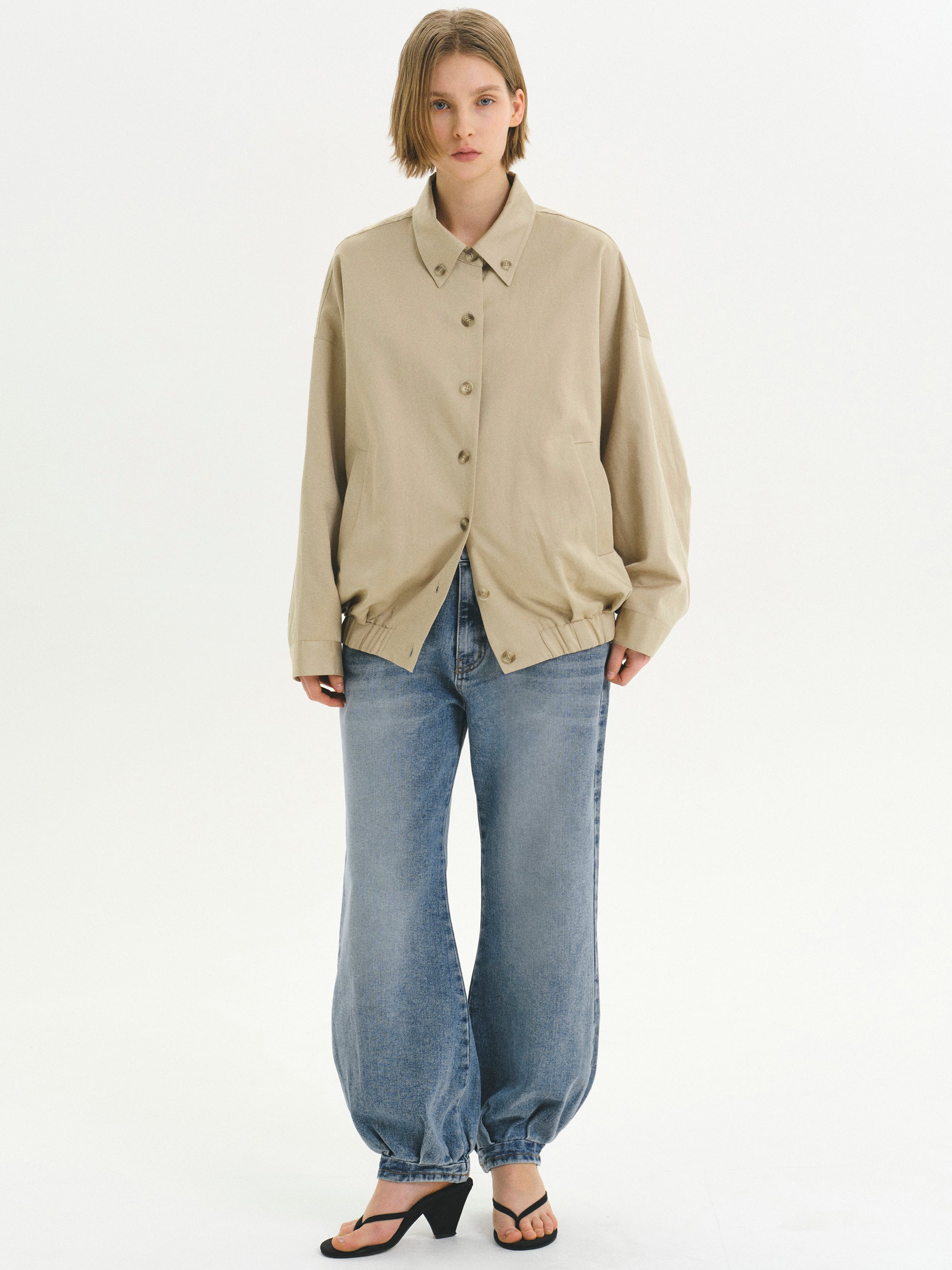 Denim Balloon Pants, Light Blue