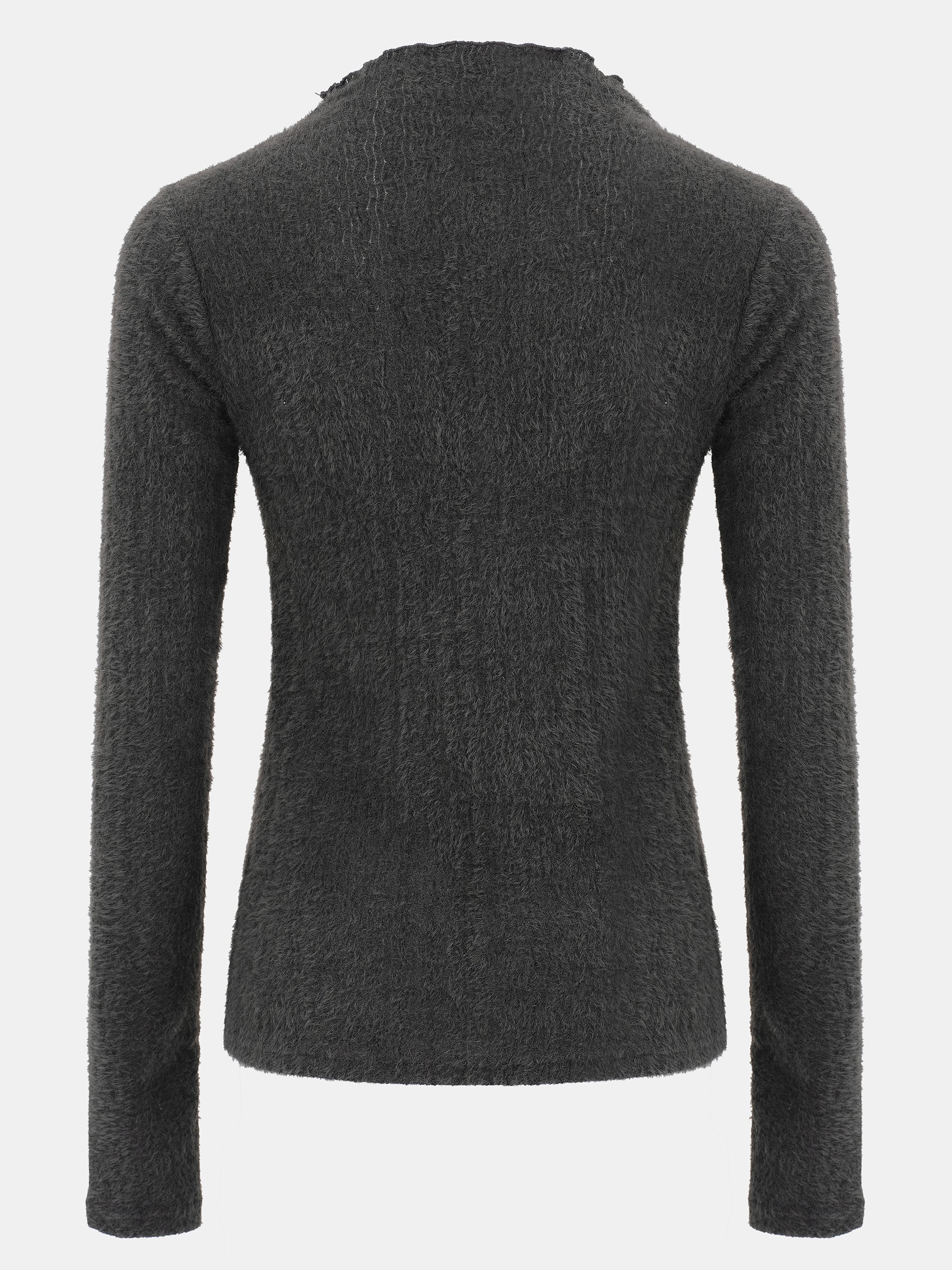 Brushed Knit Jersey Top, Charcoal
