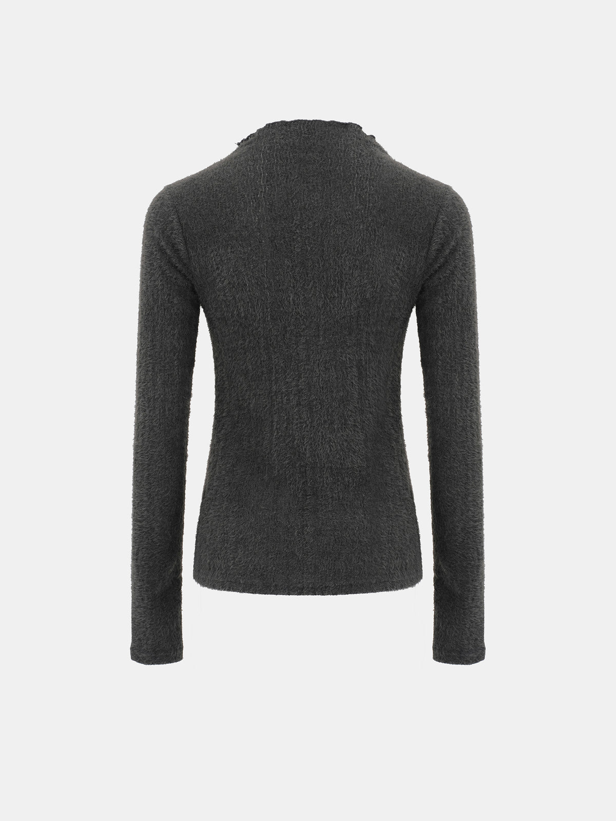 Jardin Brushed Knit Jersey Top, Charcoal