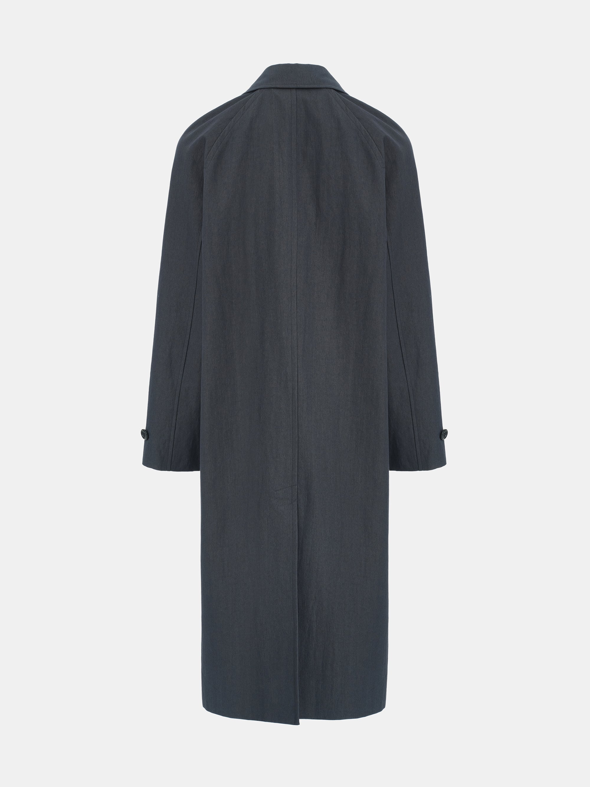 Scarf Panel Trench Coat, Charcoal