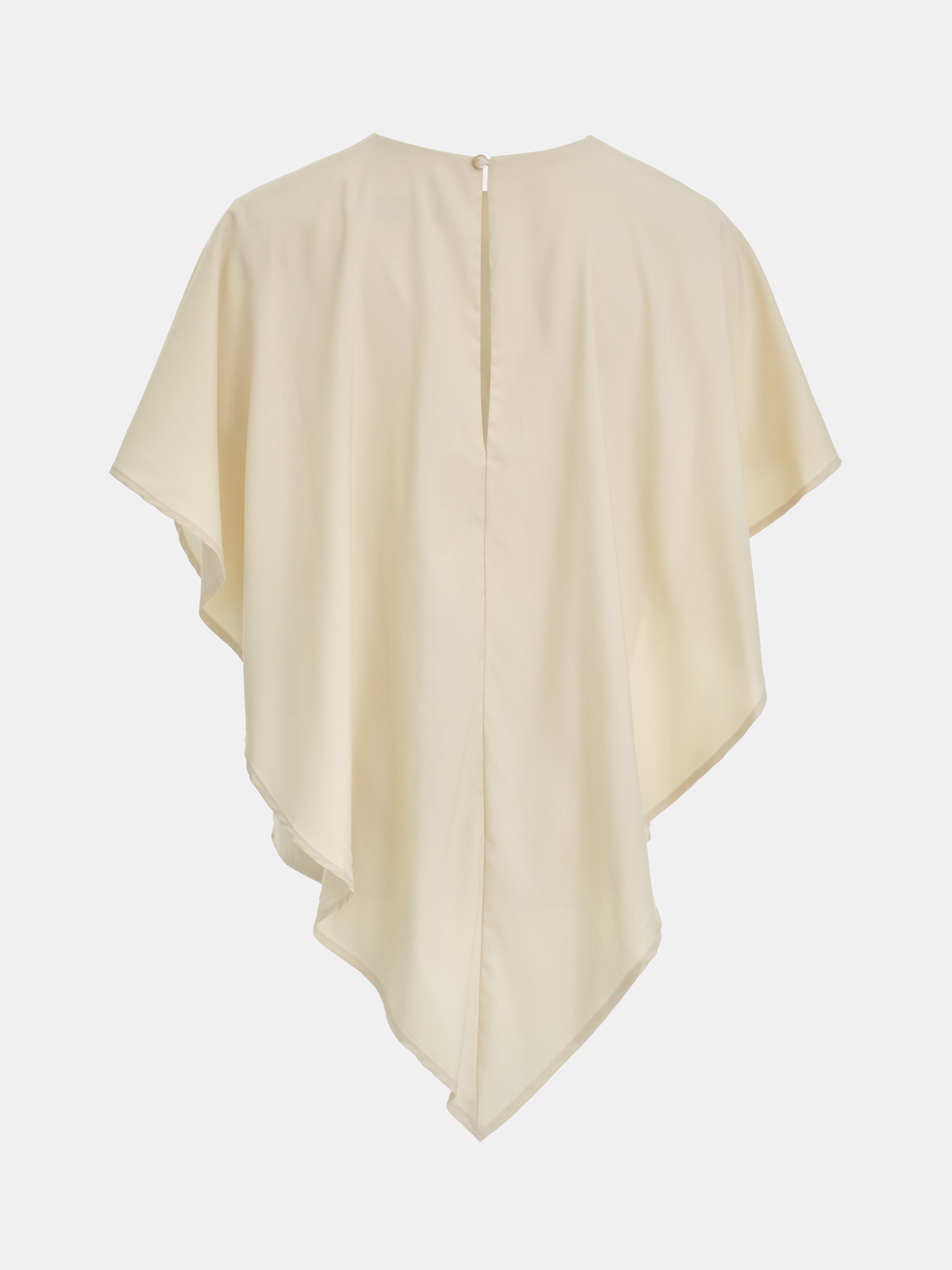 Draped Cape Top, Beige
