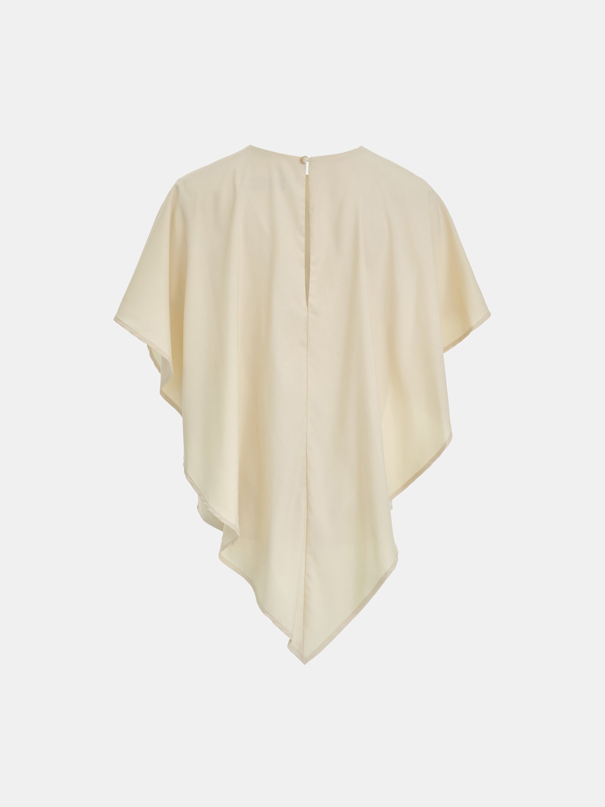Draped Cape Top, Beige