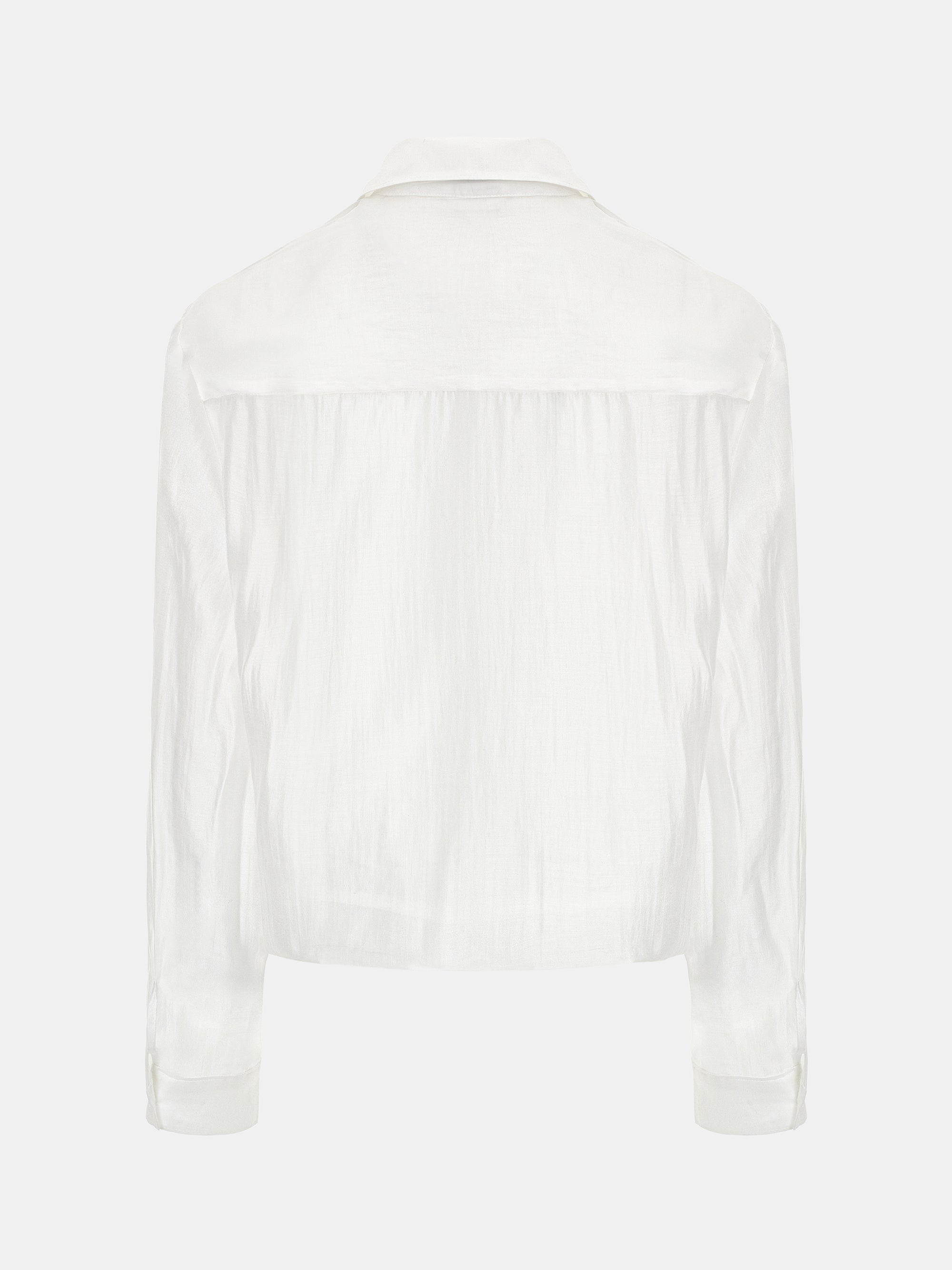 Layered Button Down Shirt, Ivory