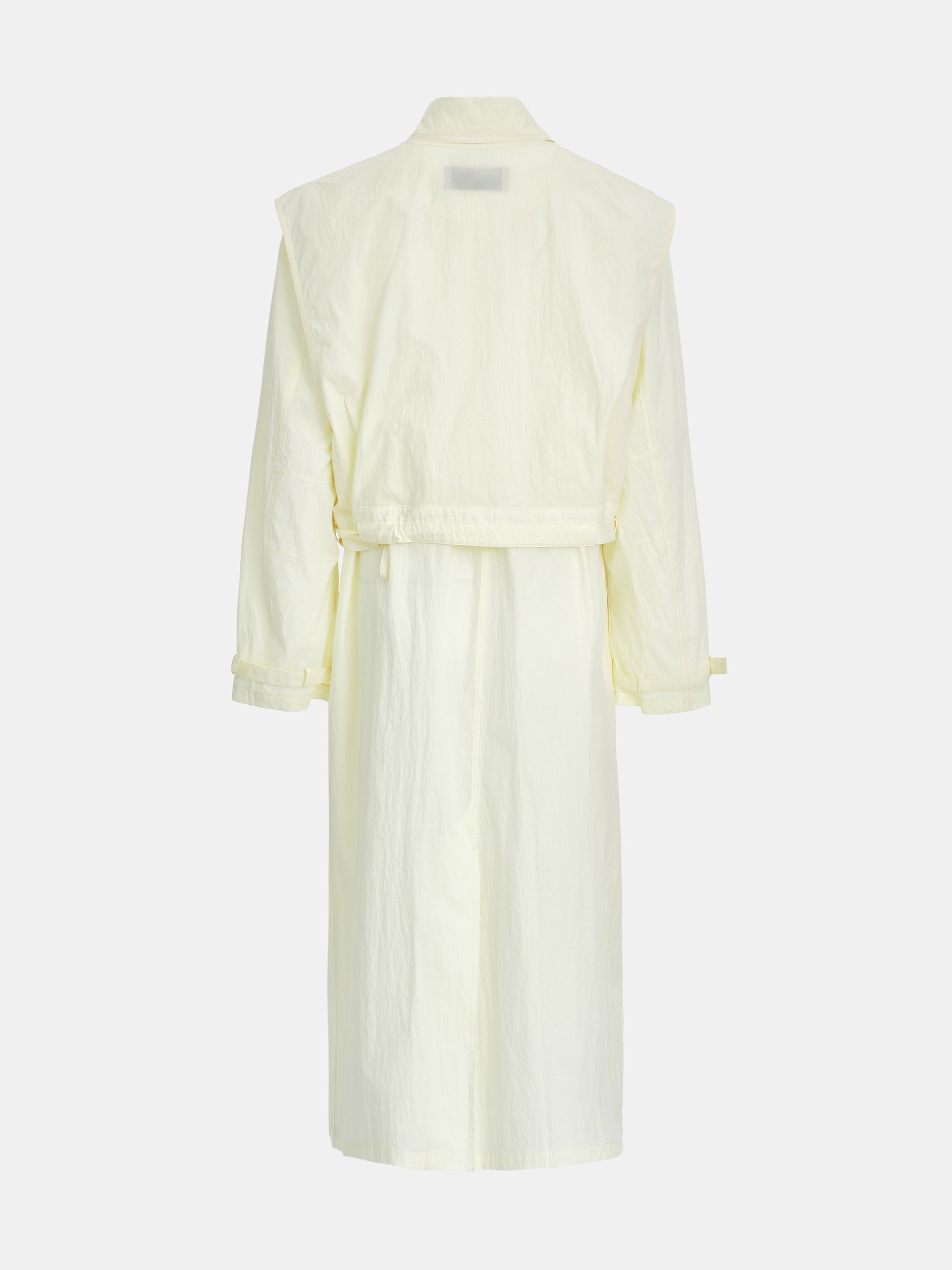 Overlay Trench Coat, Cream