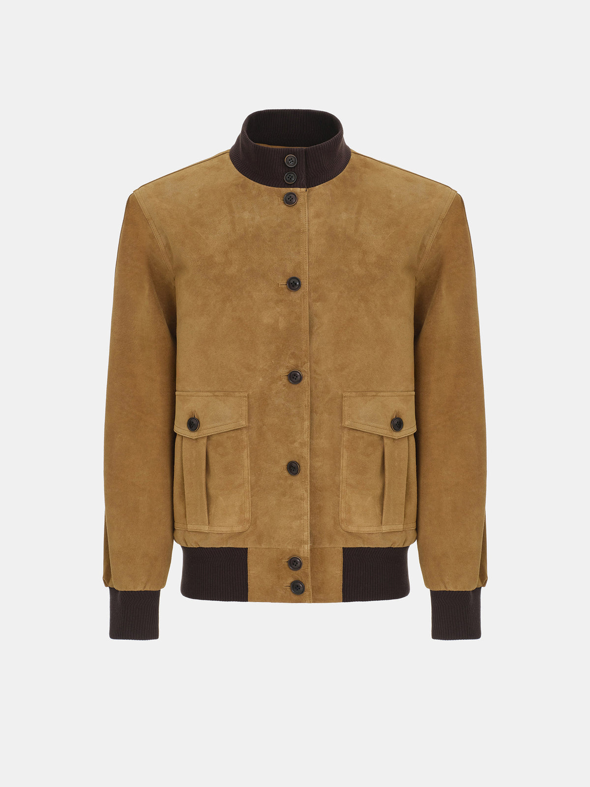 Mie Suede Blouson Jacket, Beige