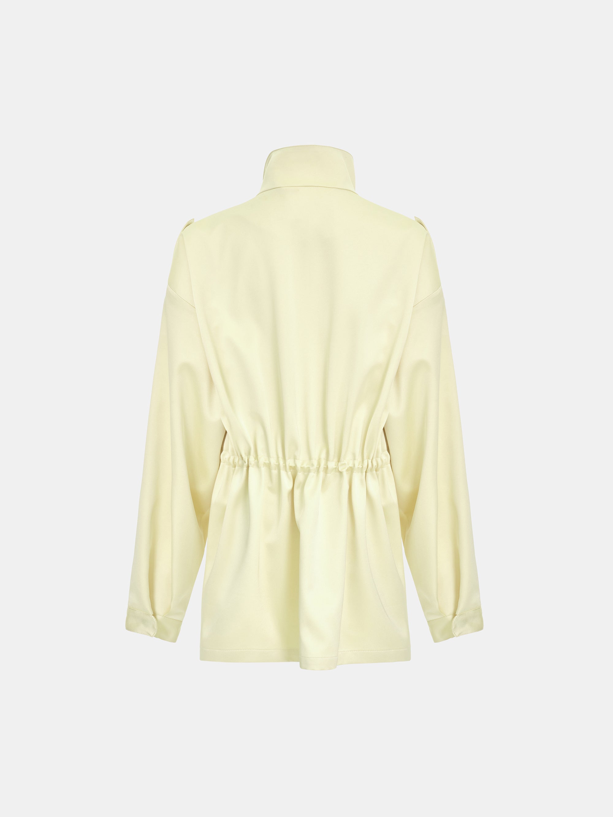 Satin Utility Field Jacket, Butter