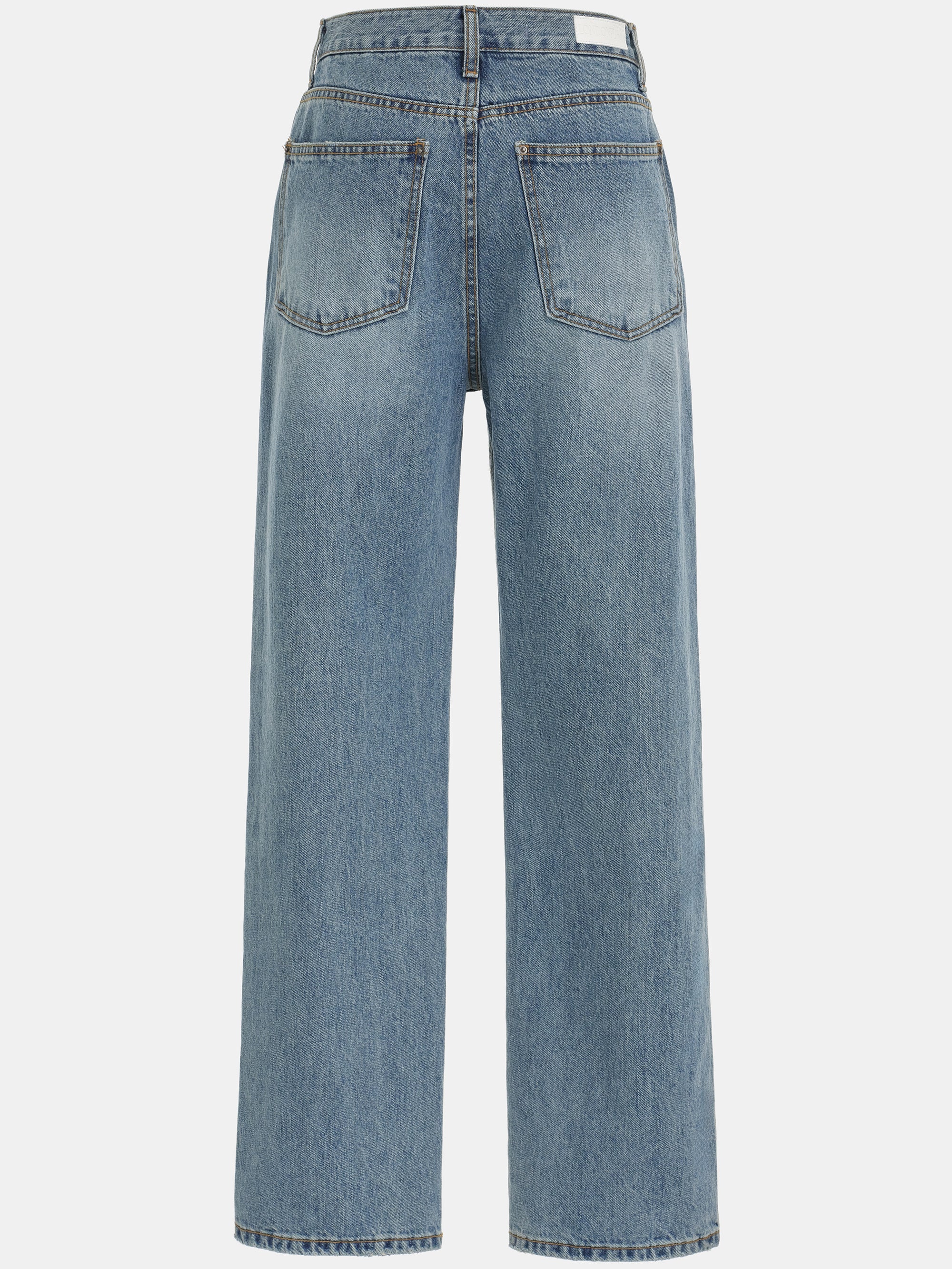Full-Length Straight Jeans, Light Blue