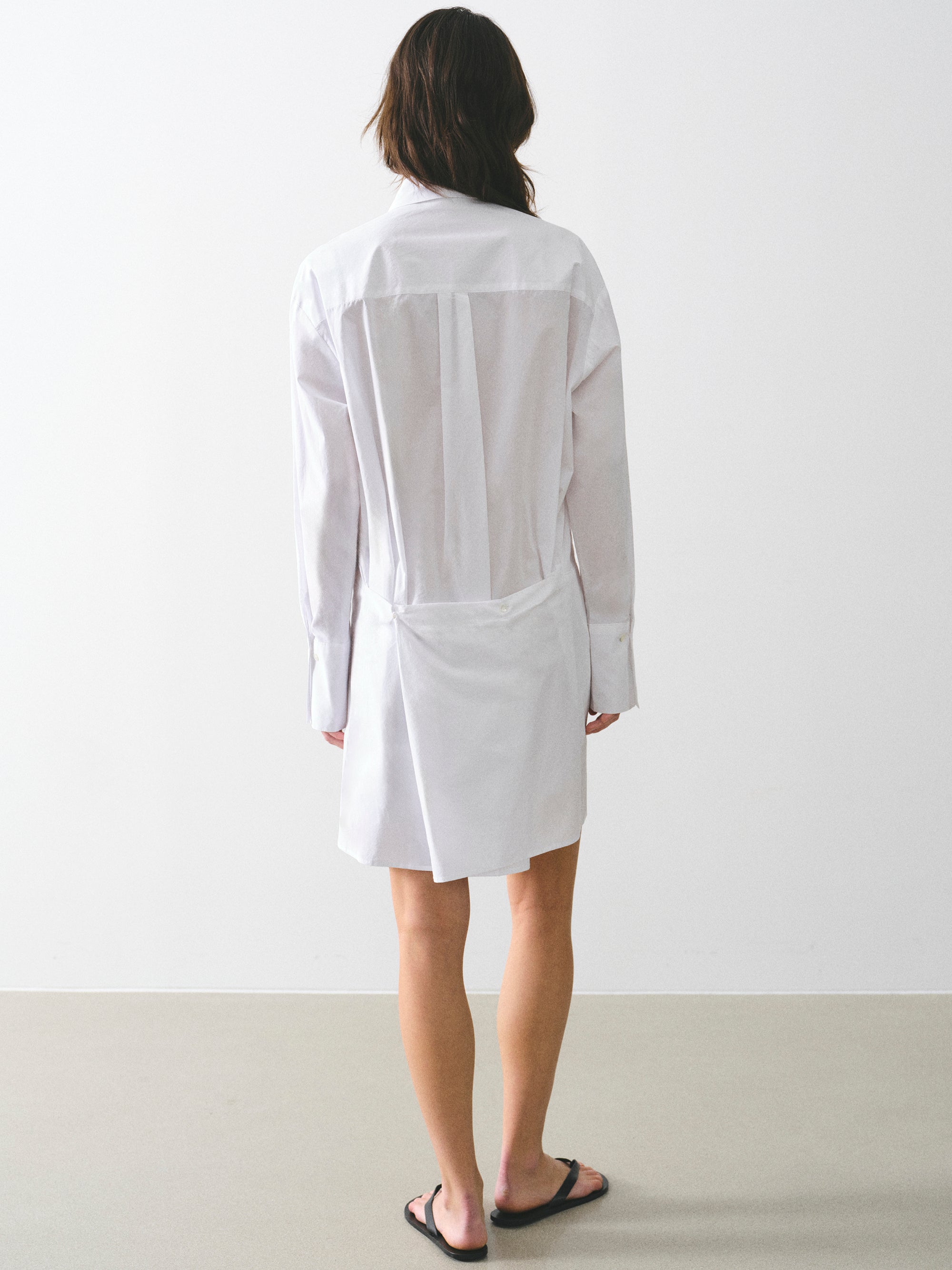 Button-Up Shirt Dress, Ivory
