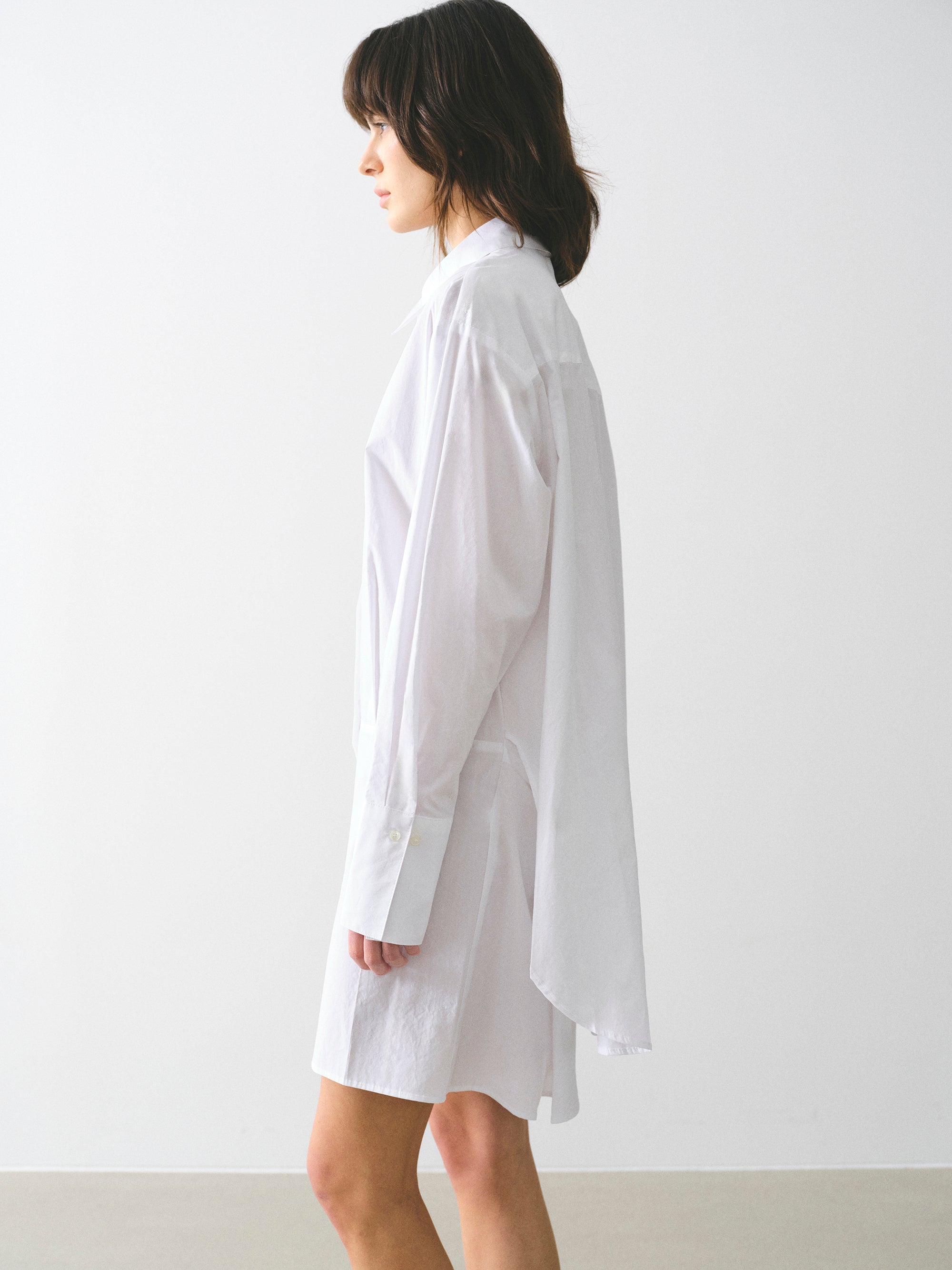 Button-Up Shirt Dress, Ivory