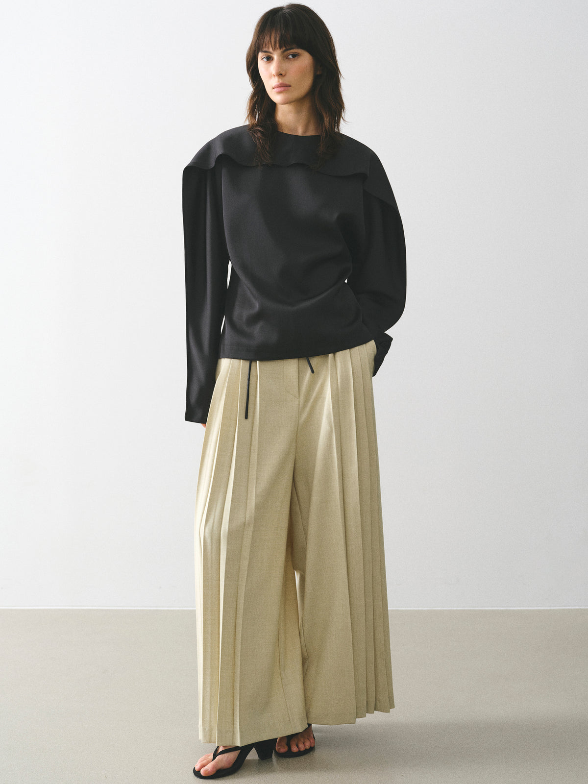 Onelle Fluid Satin Blouse, Black