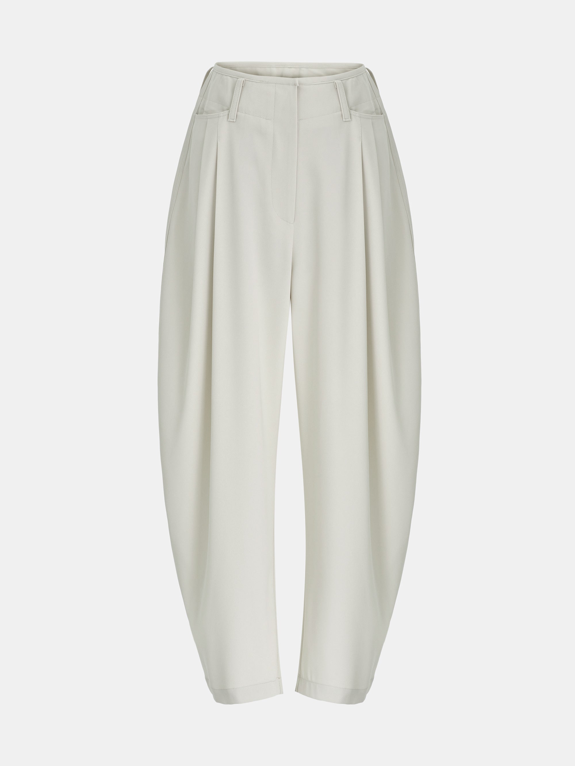 Double-Pleat Trousers, Ivory