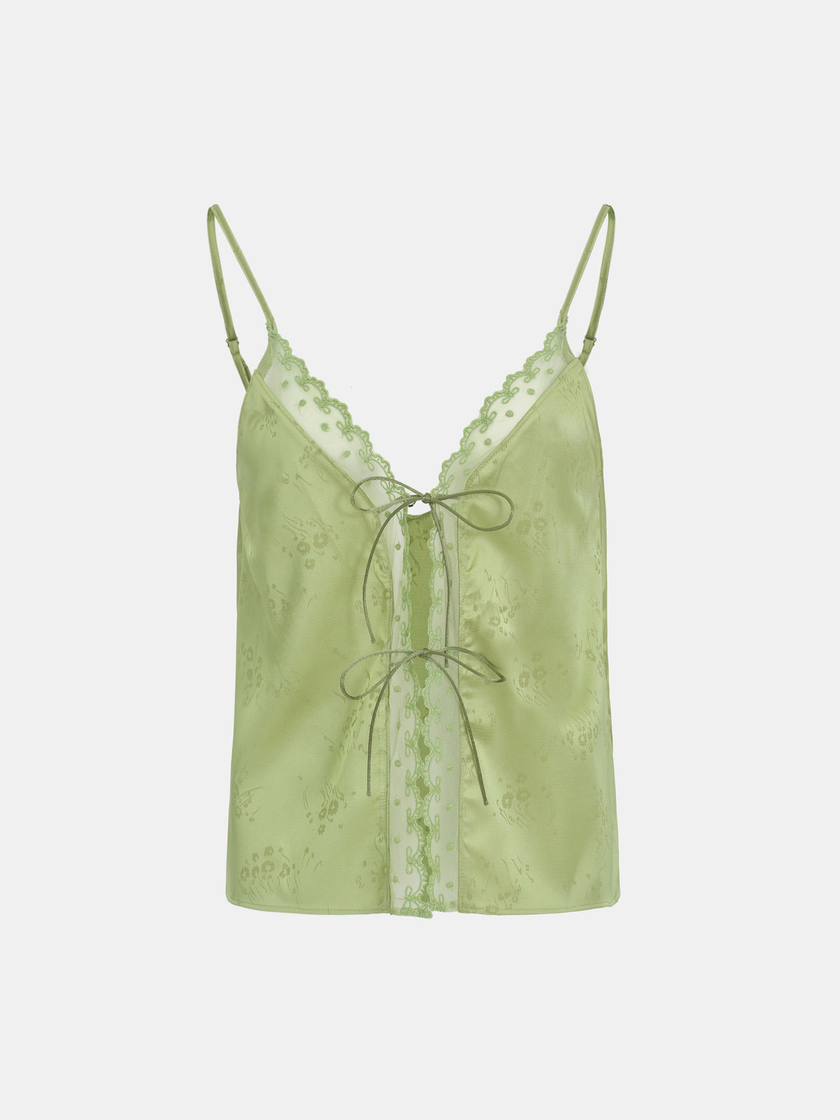 Tie-Front Camisole, Green