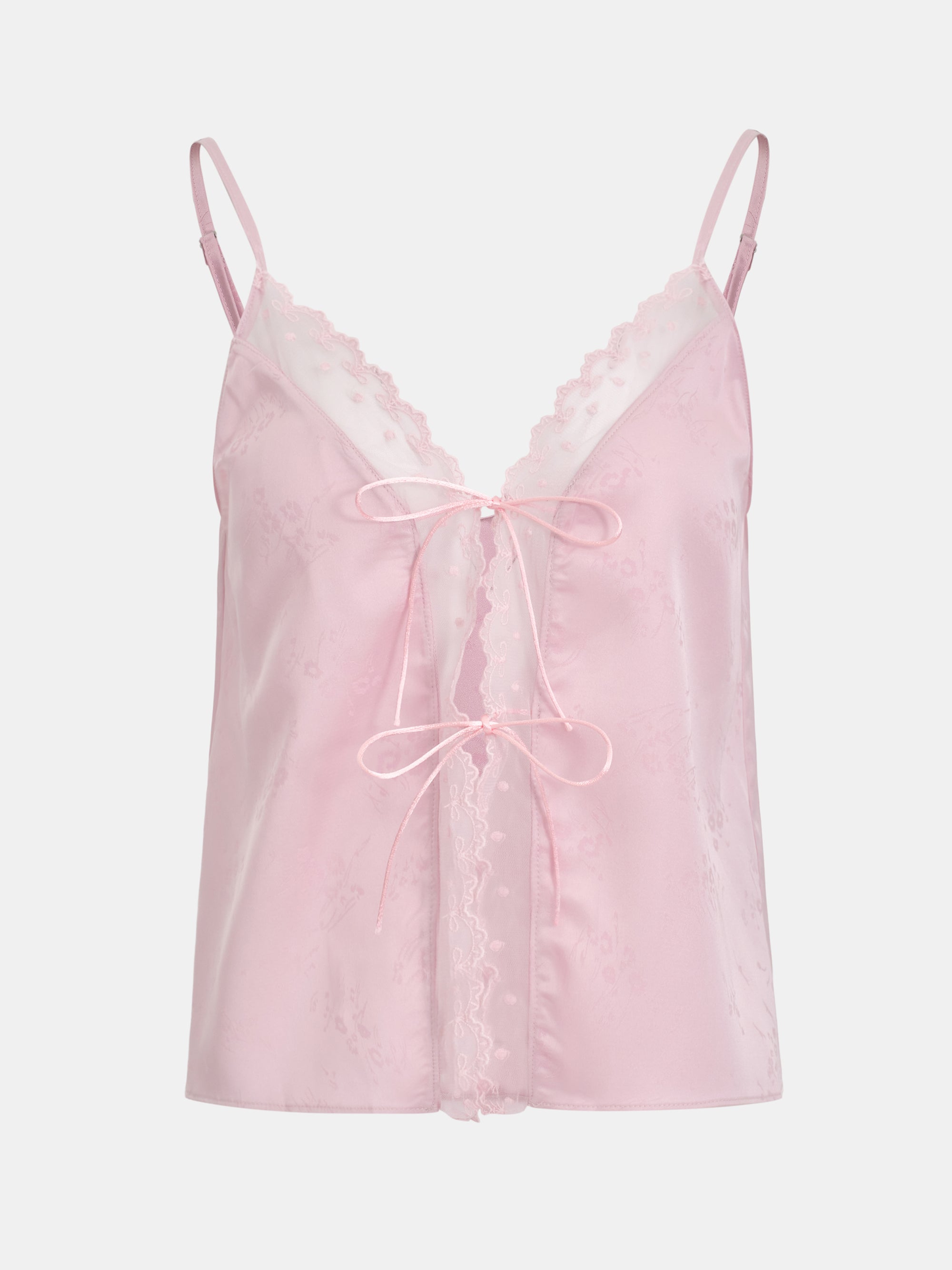 Tie-Front Camisole, Pink