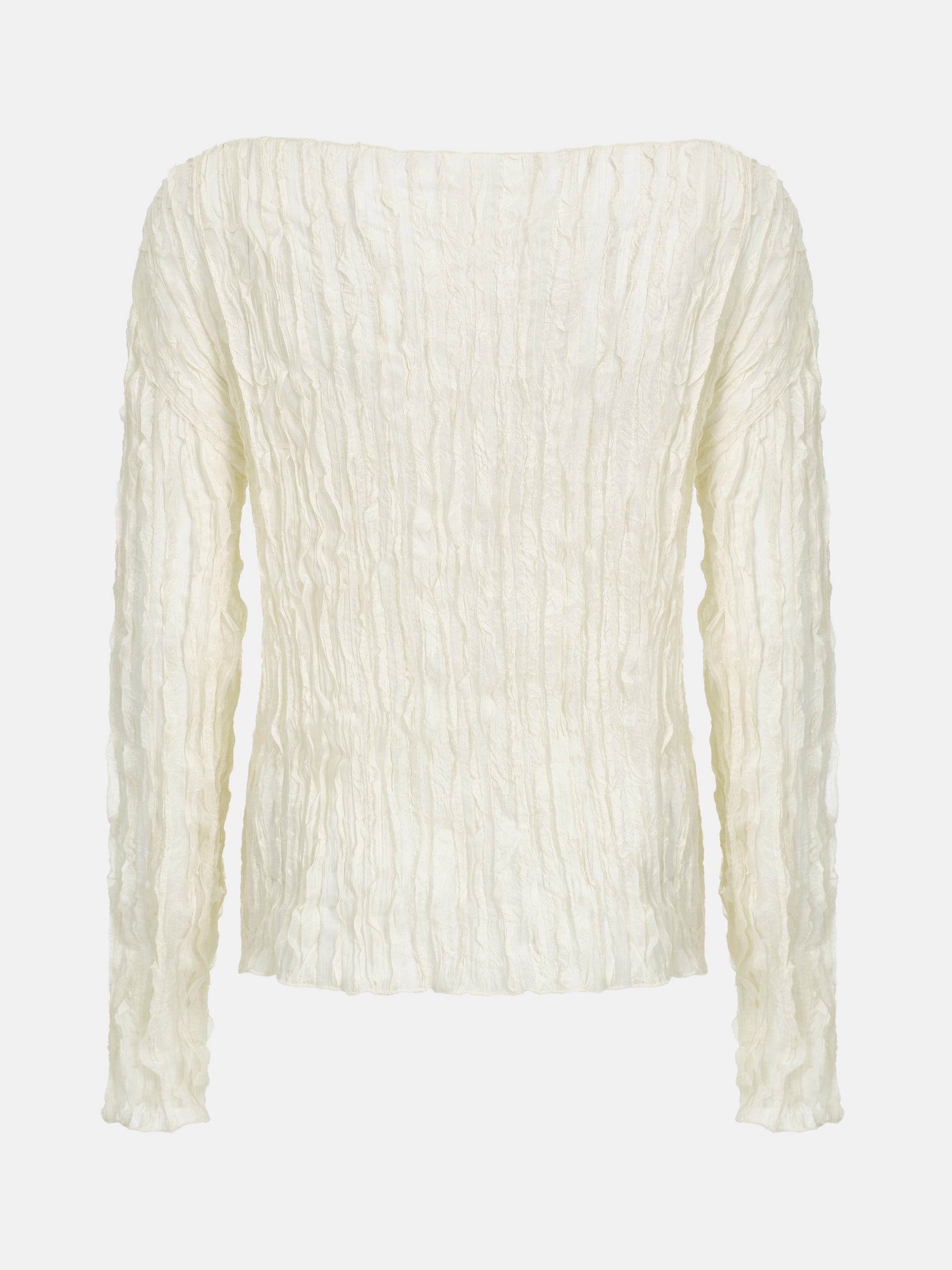 Ripple Voile Blouse, Cream