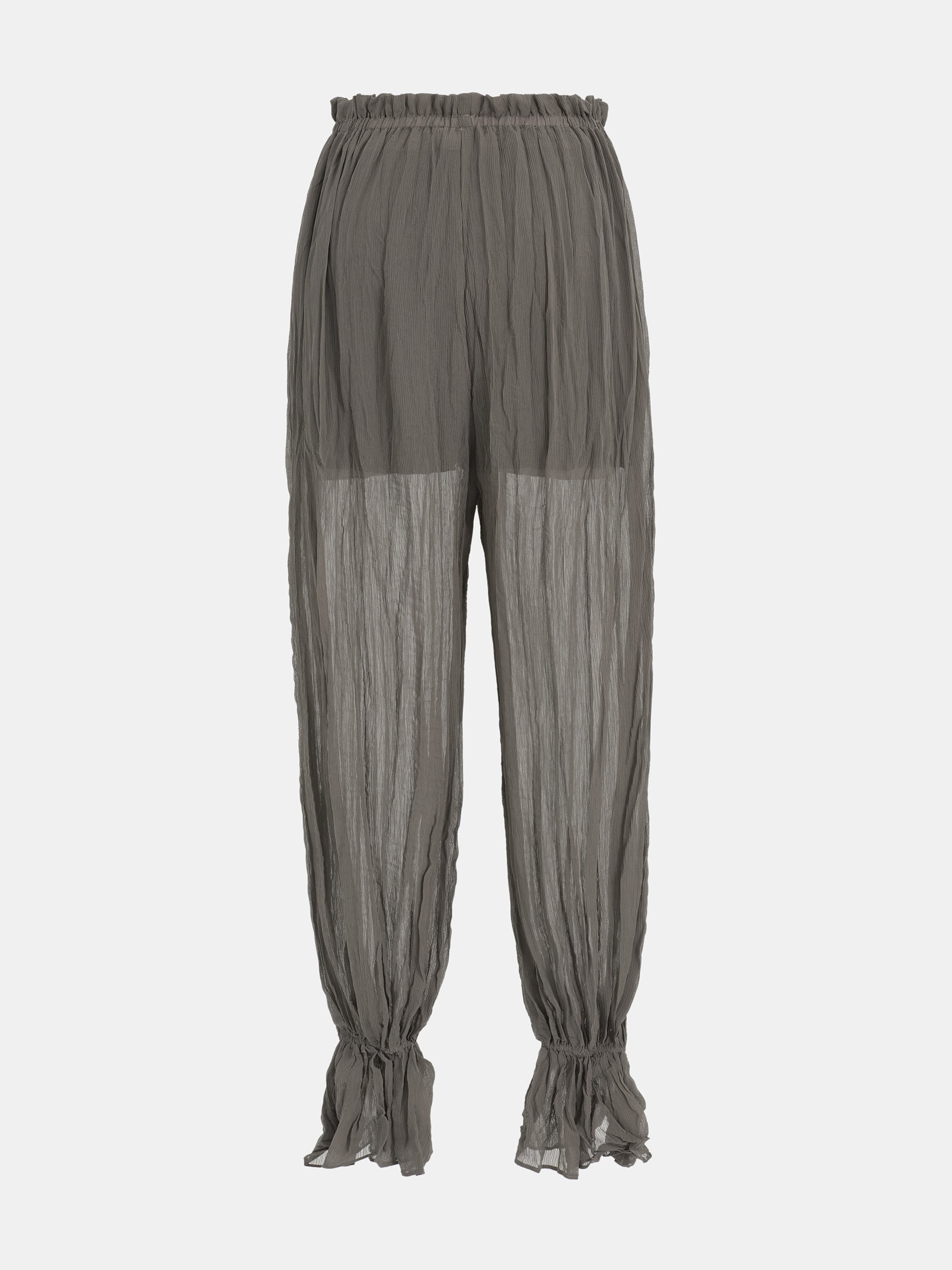 Crinkled Harem Pants, Charcoal