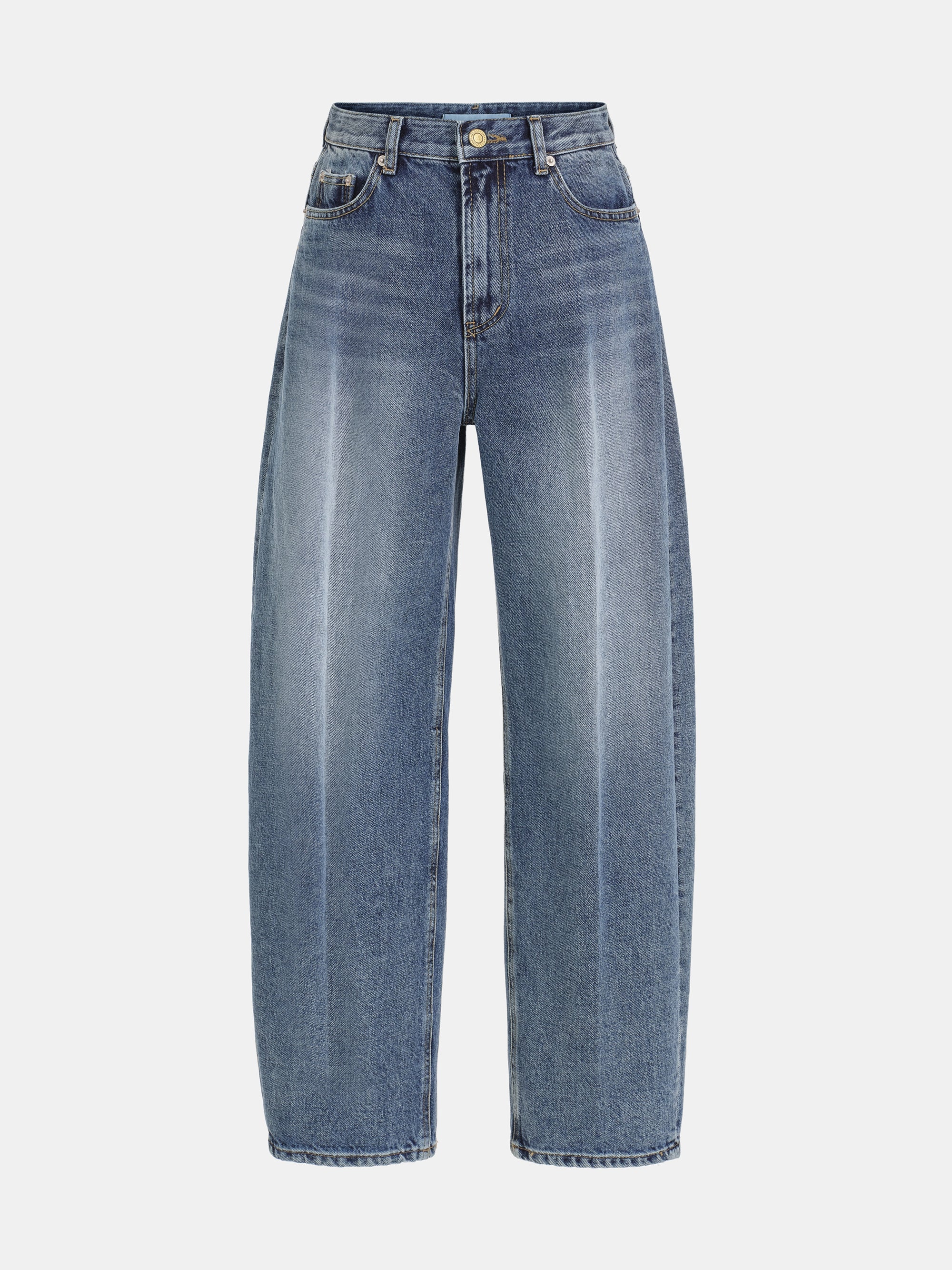 Tapered Barrel Jeans, Blue
