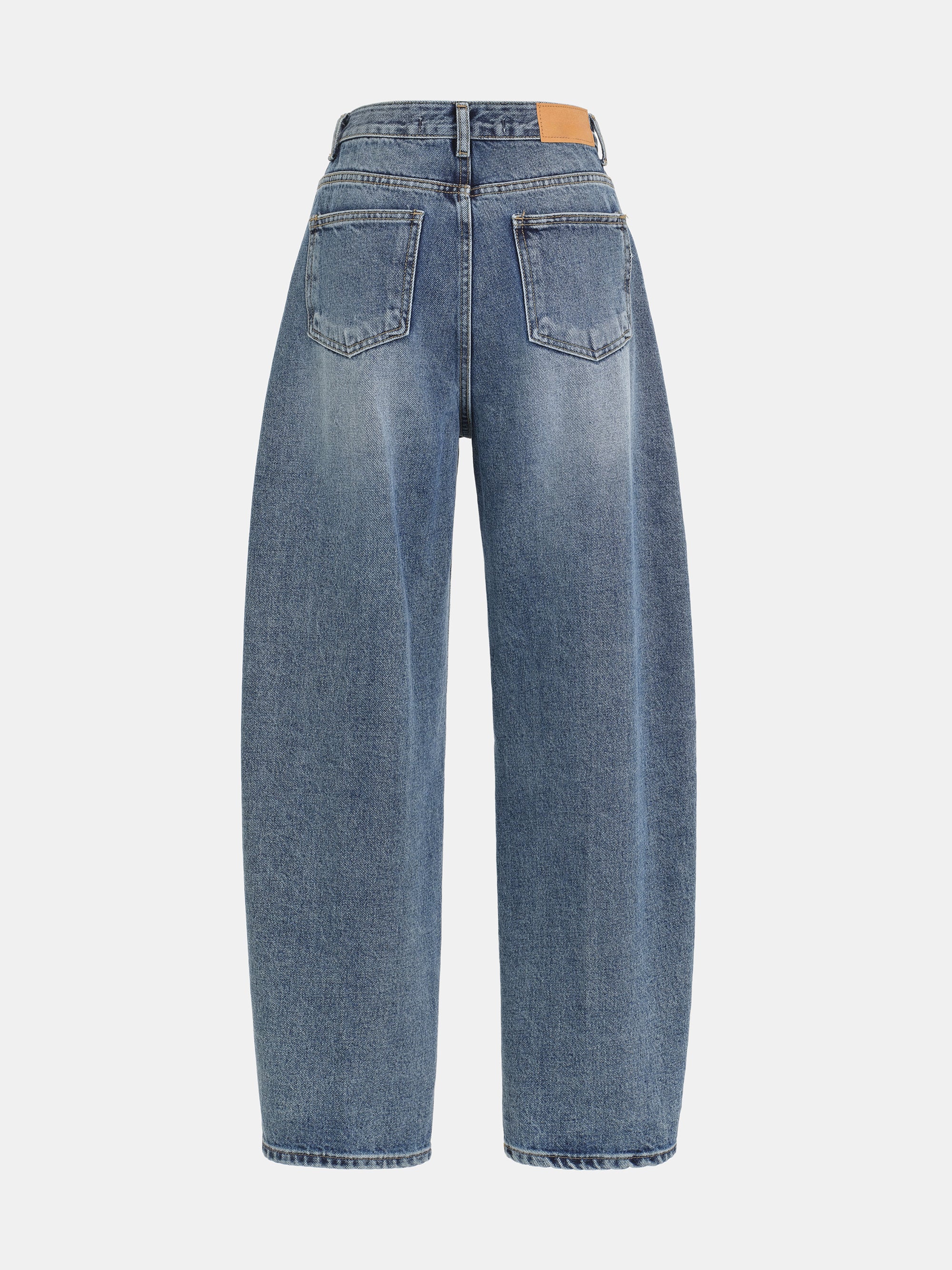 Tapered Barrel Jeans, Blue
