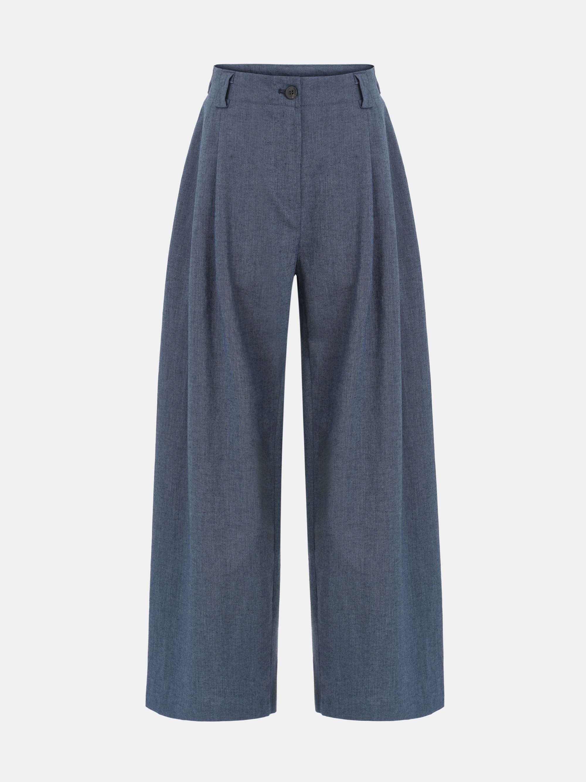 Elvana Pleated Pants, Blue