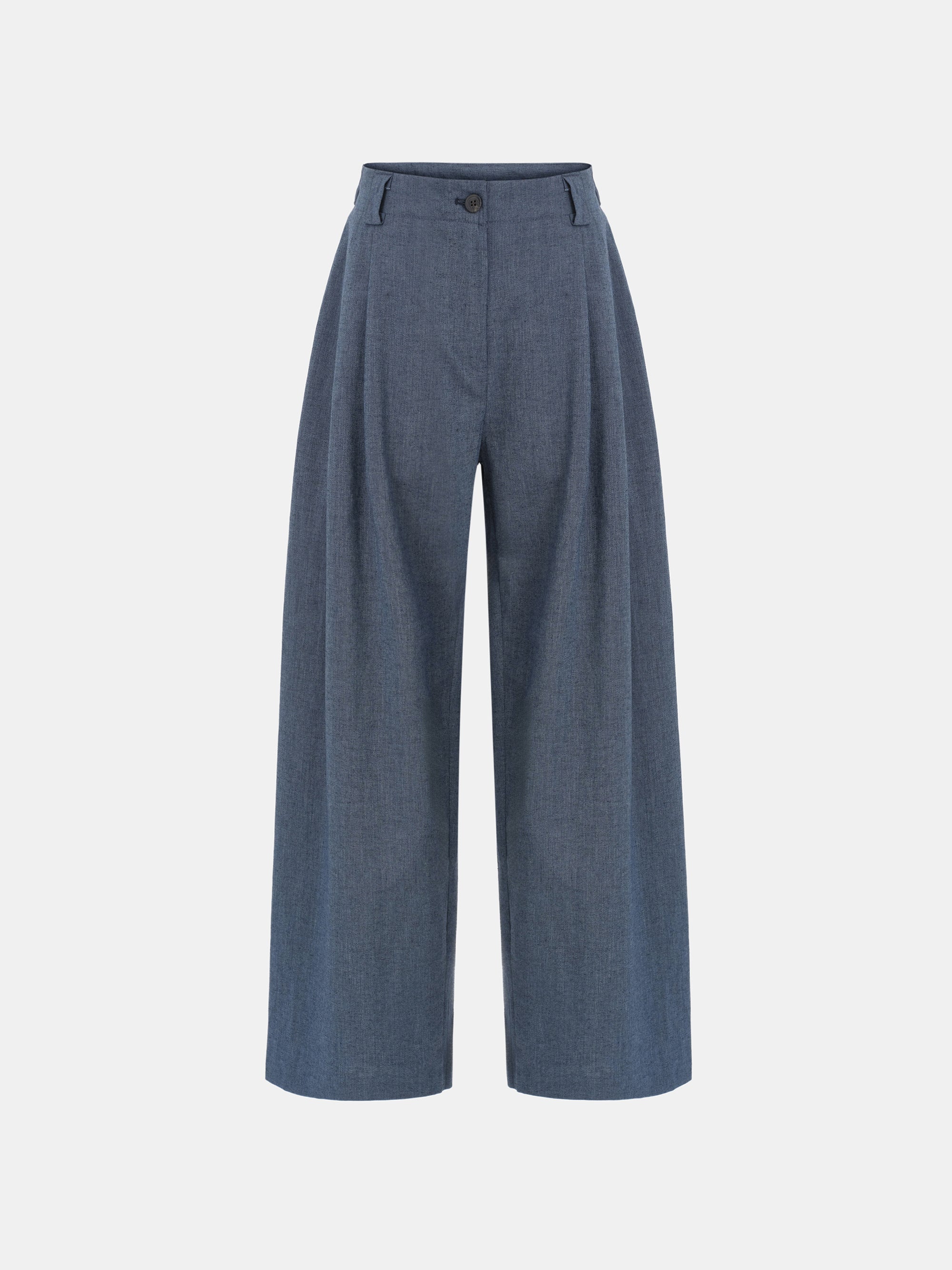 Elvana Pleated Pants, Blue