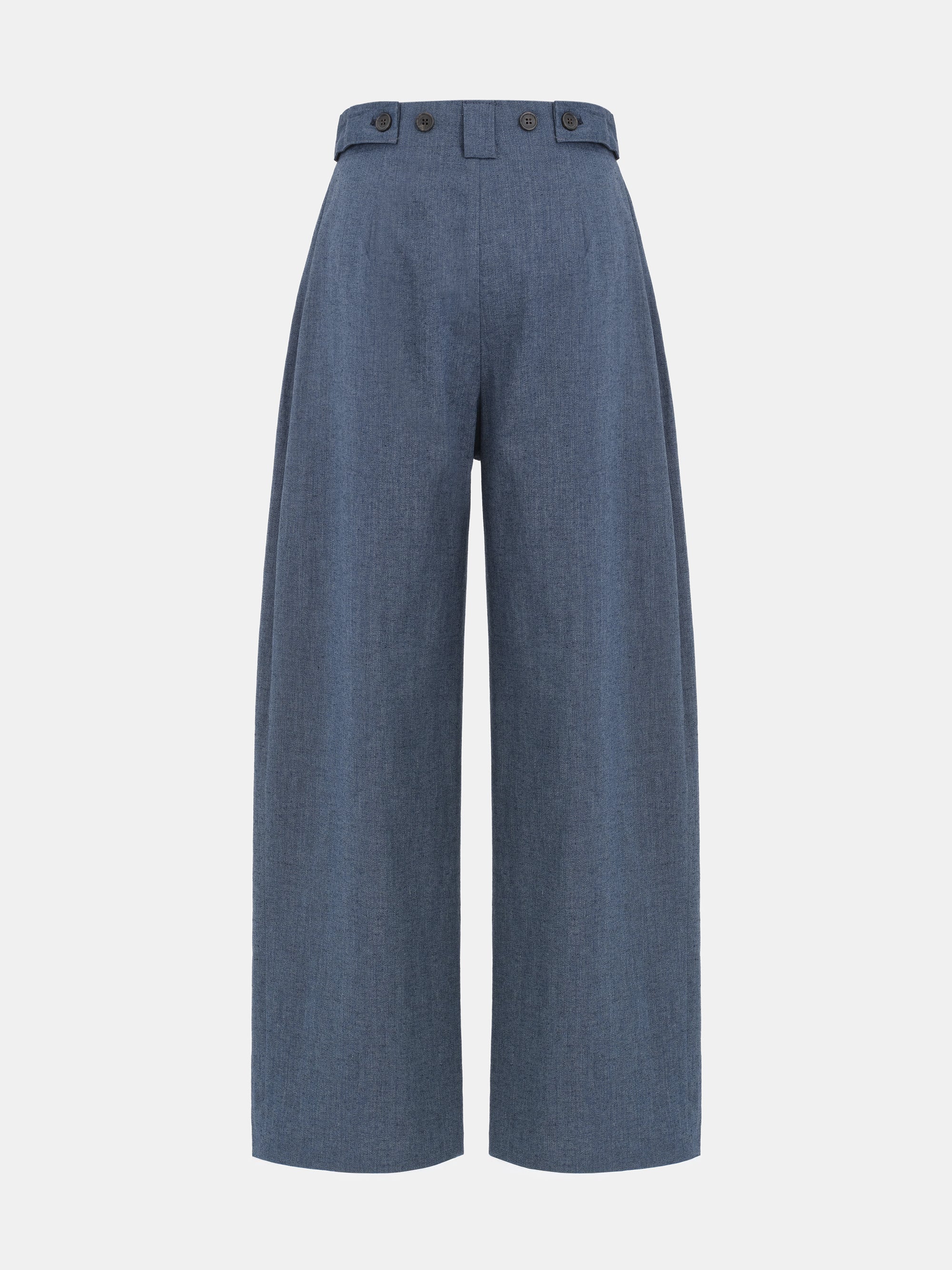 Elvana Pleated Pants, Blue