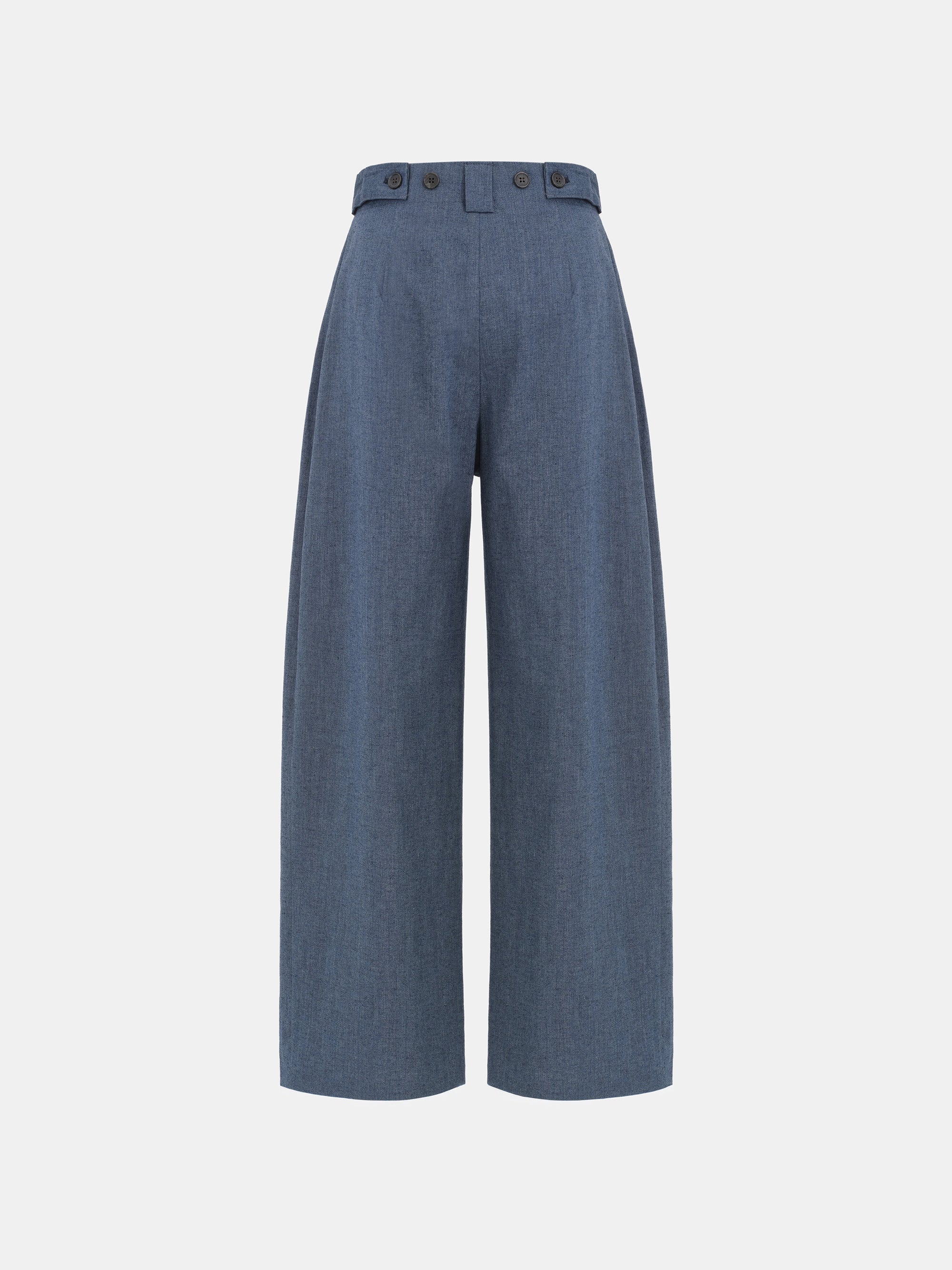 Elvana Pleated Pants, Blue