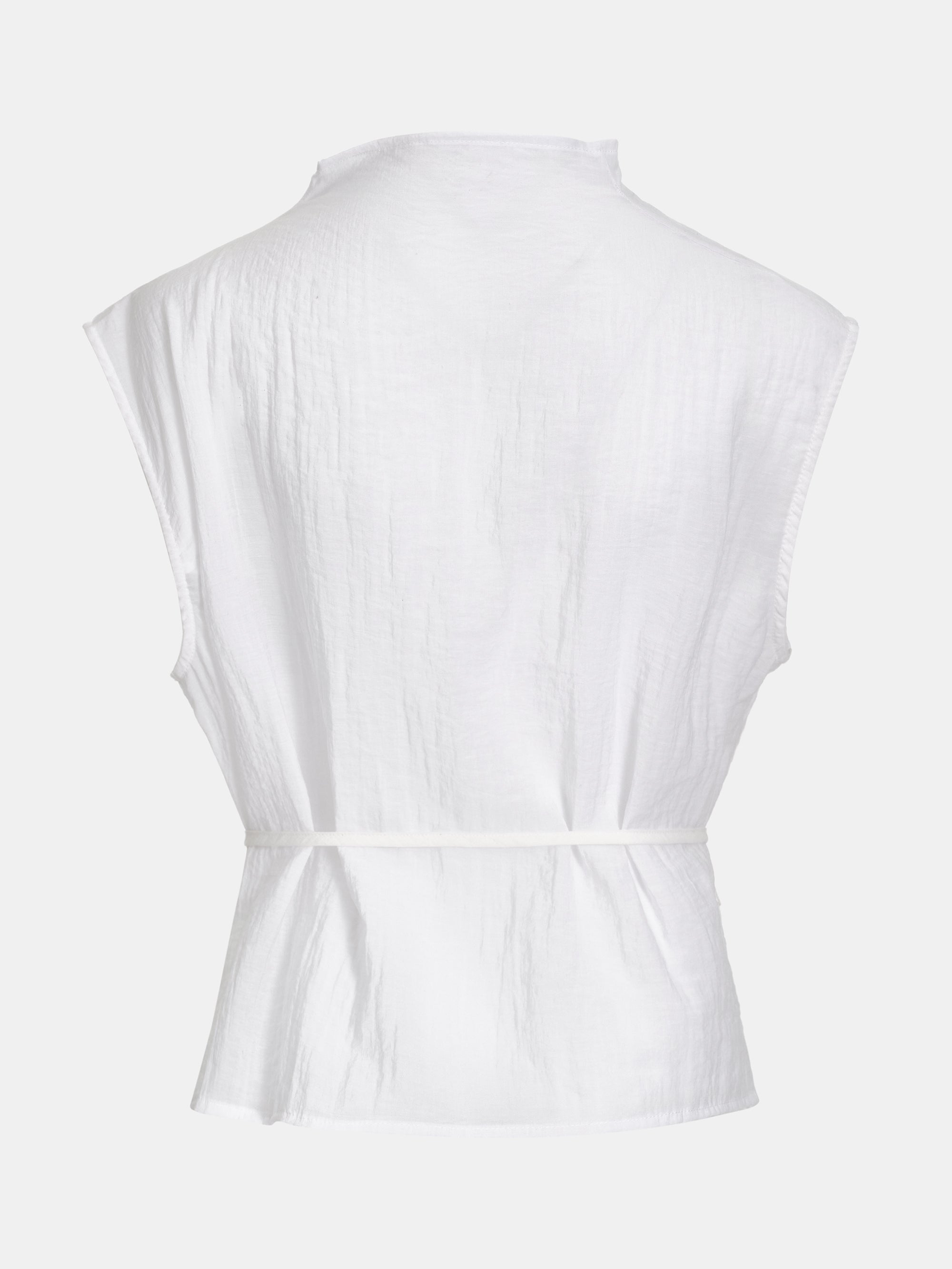 Delphi Draped Sash Top, White