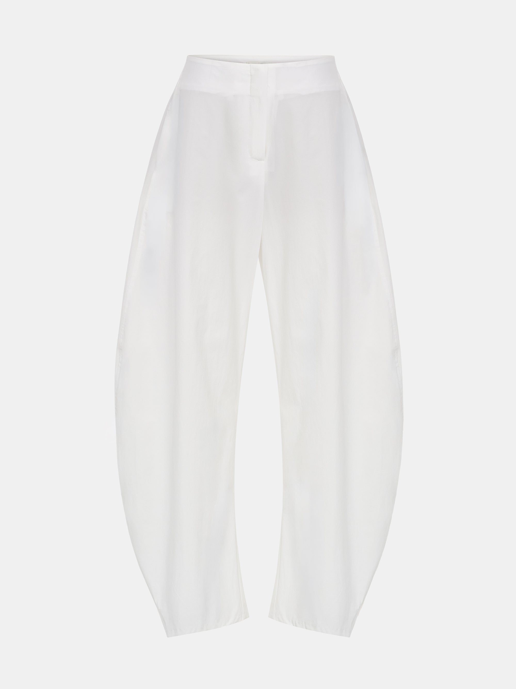 Brooke Barrel Leg Technical Pants, White